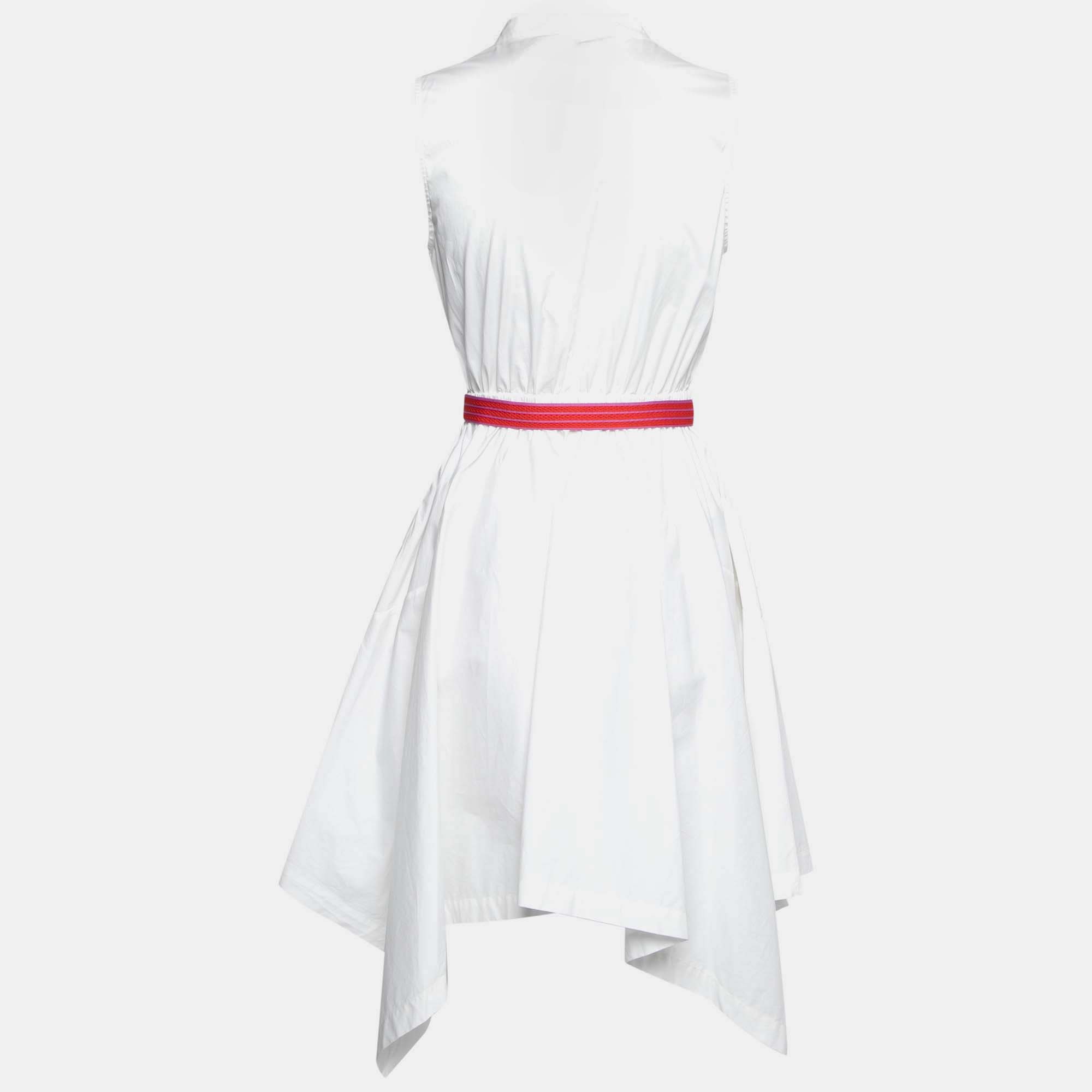 

Diane von Furstenberg White Cotton Poplin Belted Marlene Dress
