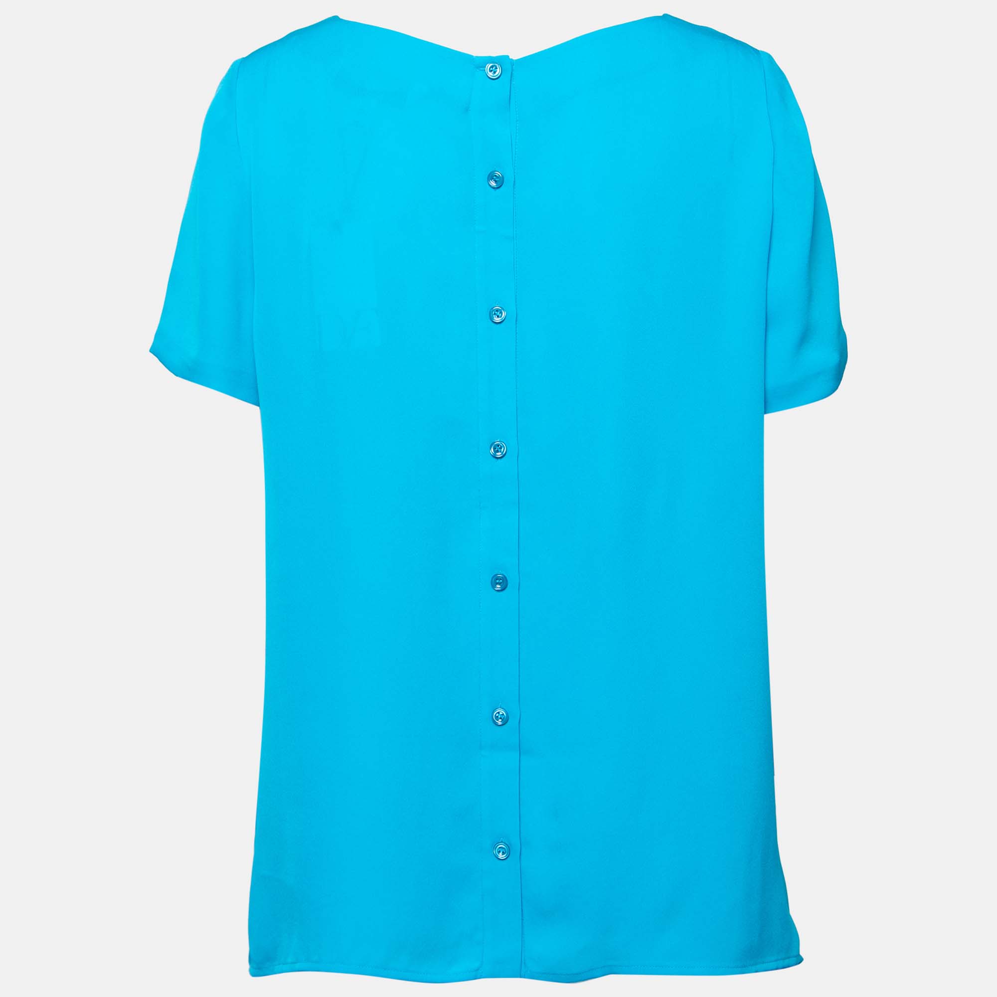 

Diane von Furstenberg Blue Silk Maggy Top