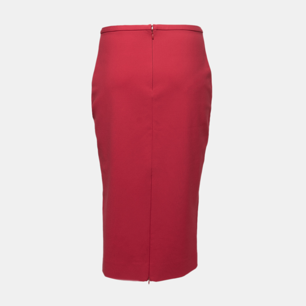 

Diane Von Furstenberg Red Stretch-Knit Pencil Skirt