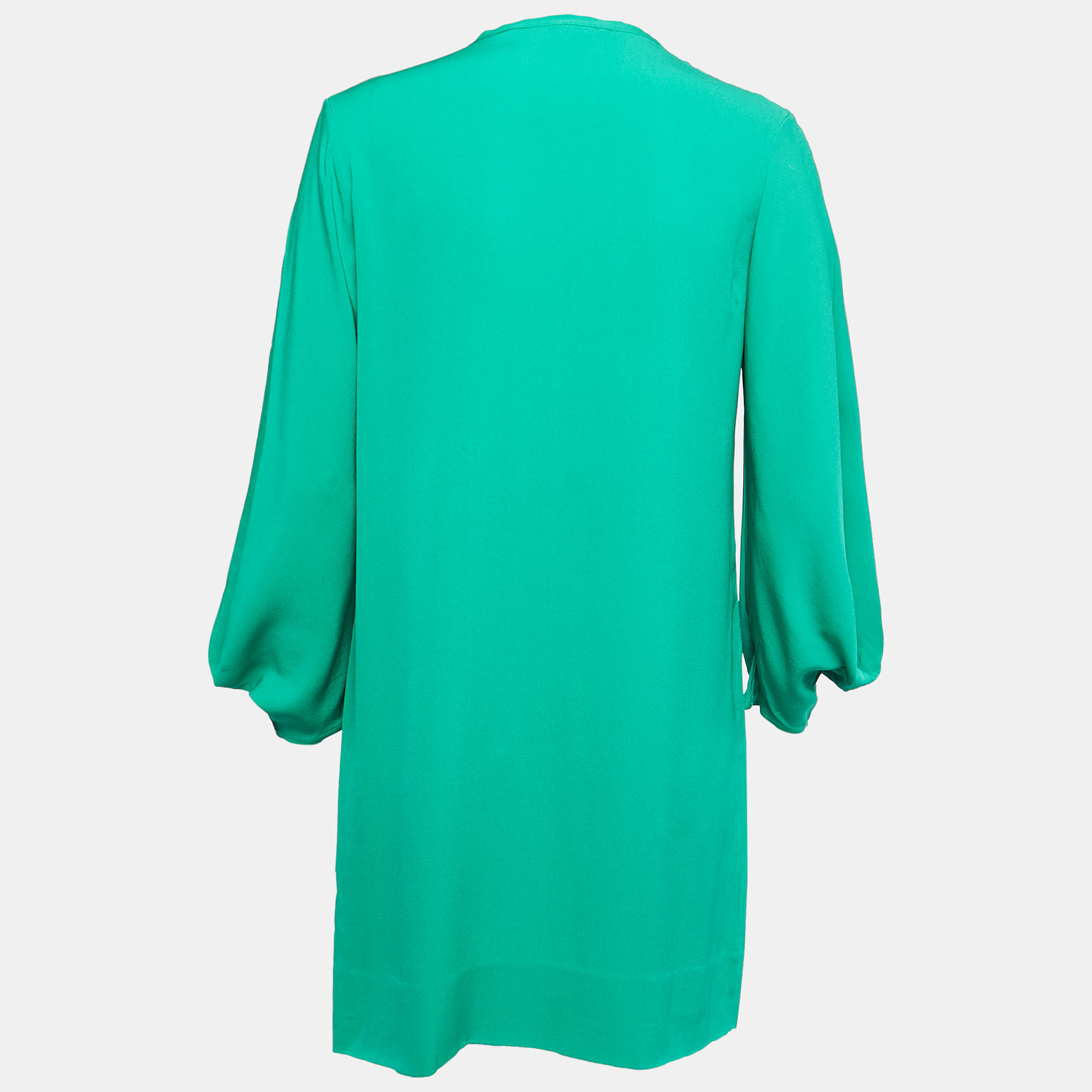 

Diane Von Furstenberg Green Silk Long Sleeve Mini Dress