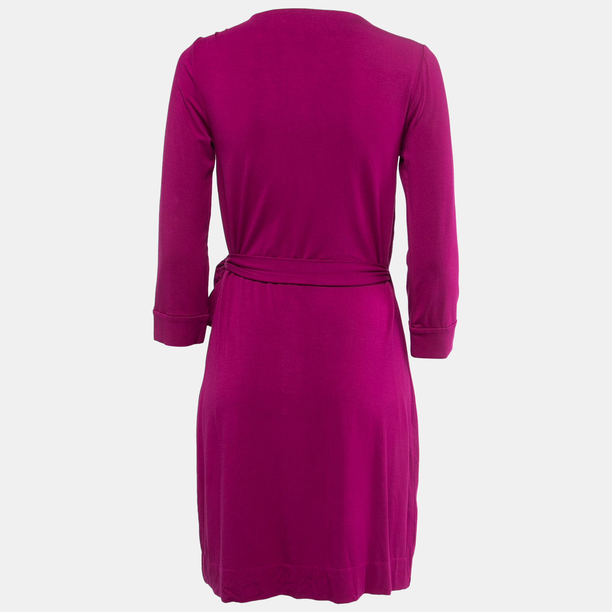 

Diane Von Furstenberg Purple Silk Knit Mini Wrap Dress