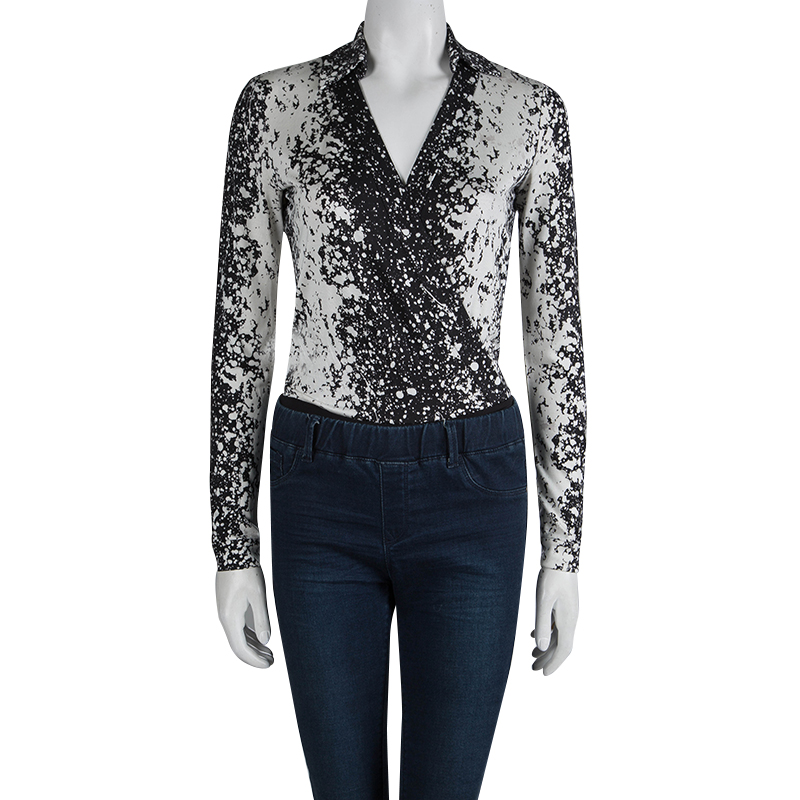 

Diane von Furstenberg Monochrome Print New Jeanne Bodysuit, Multicolor