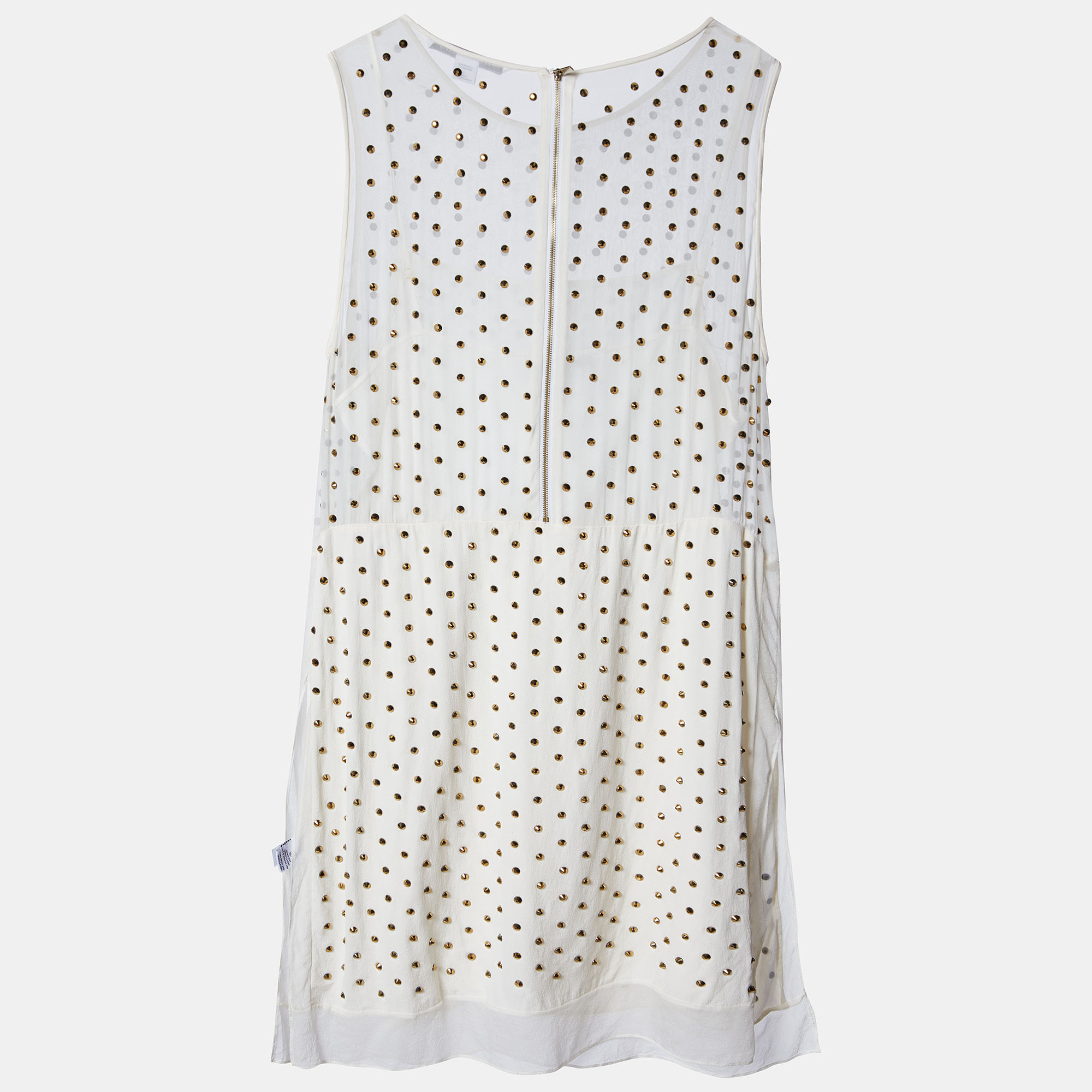 

Diane Von Furstenberg White Studded Abriela Embellished Dress