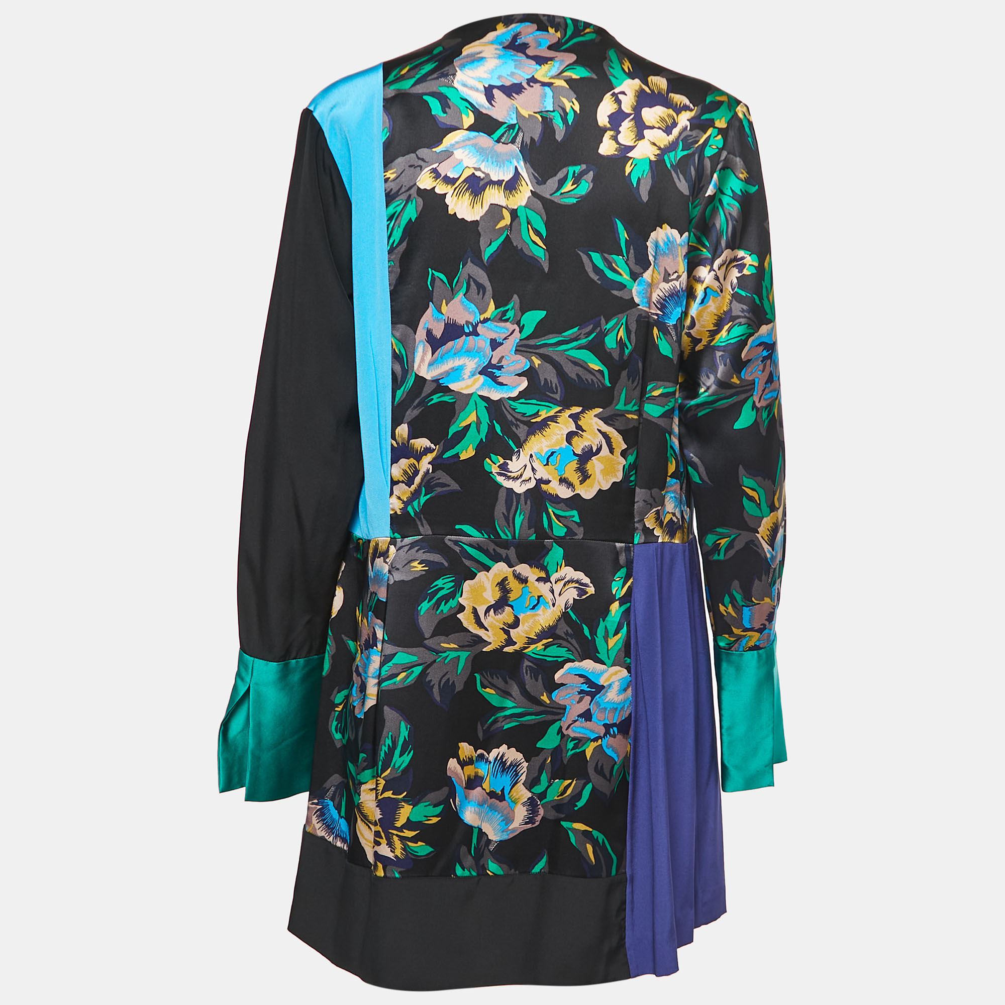 

Diane Von Furstenberg Multicolor Printed Satin Silk Wrap Mini Dress S