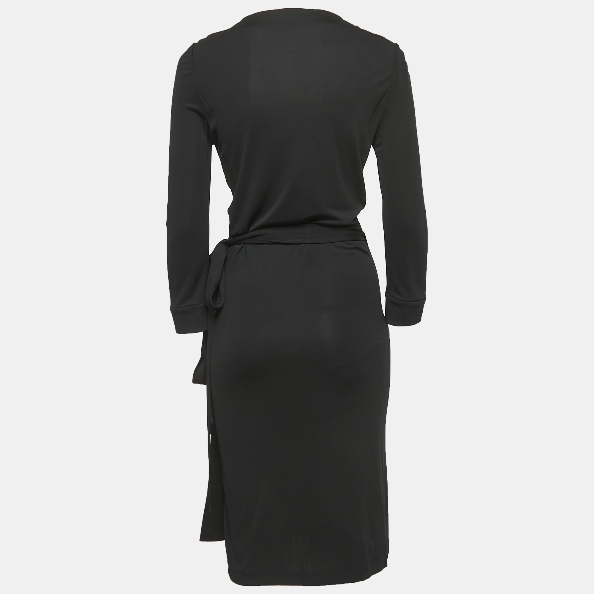 

Diane Von Furstenberg Black Jersey Wrap Mini Dress