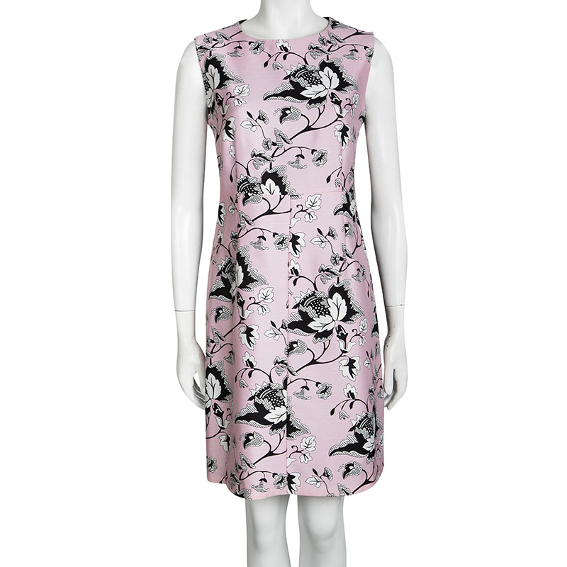 

Diane Von Furstenberg Pink Floral Printed Sleeveless Carrie Dress