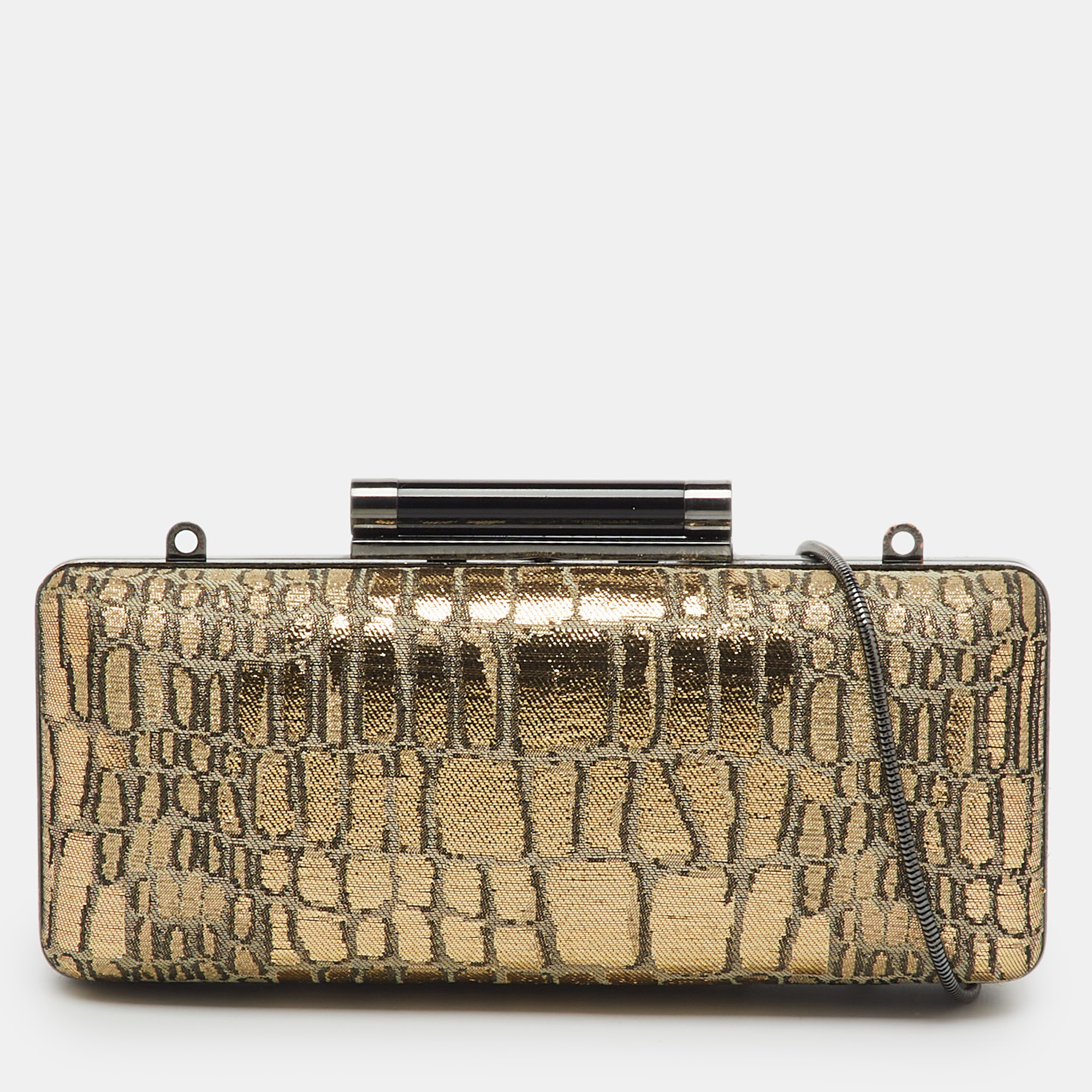 

Diane Von Furstenberg Metallic Gold Jacquard Clutch