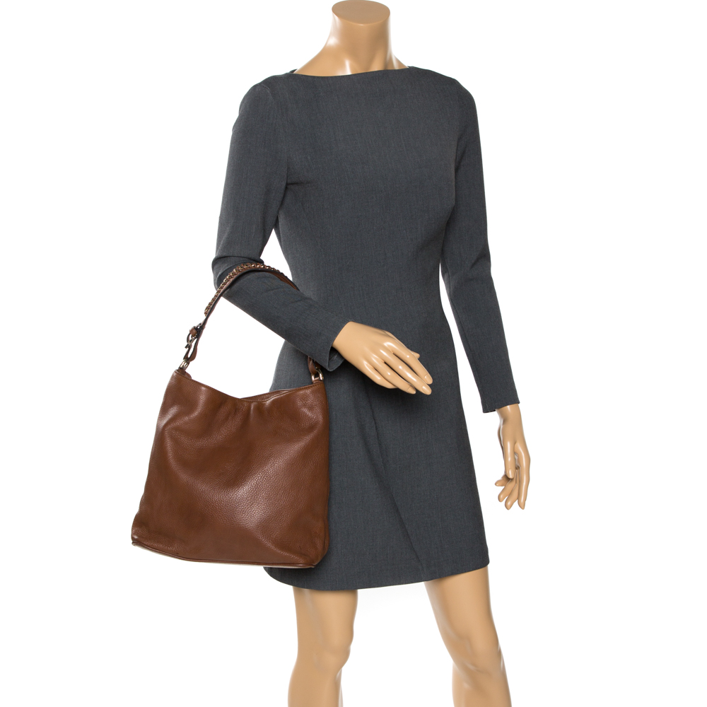 

Diane von Furstenberg Brown Synthetic Leather Iggy Shoulder Bag