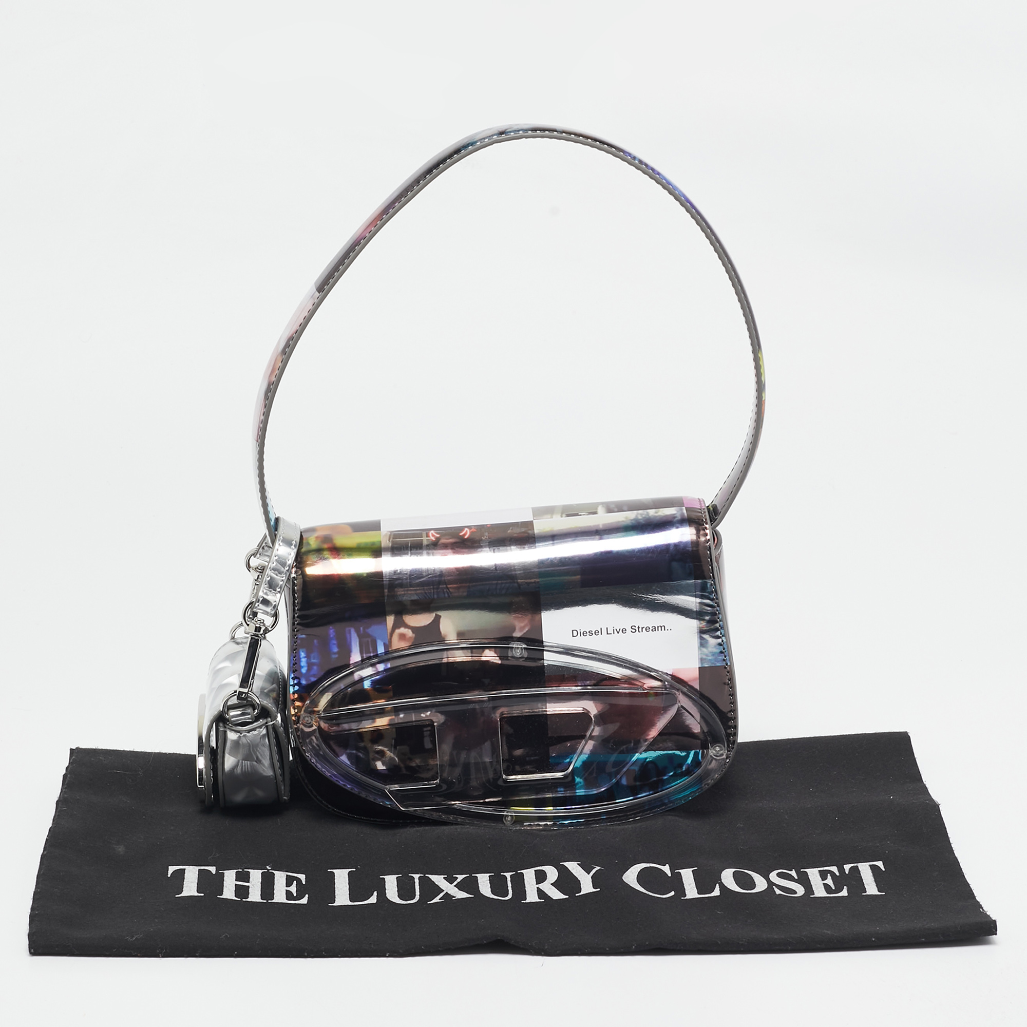Diesel Multicolor Patent Leather 1DR-Iconic Shoulder Bag 