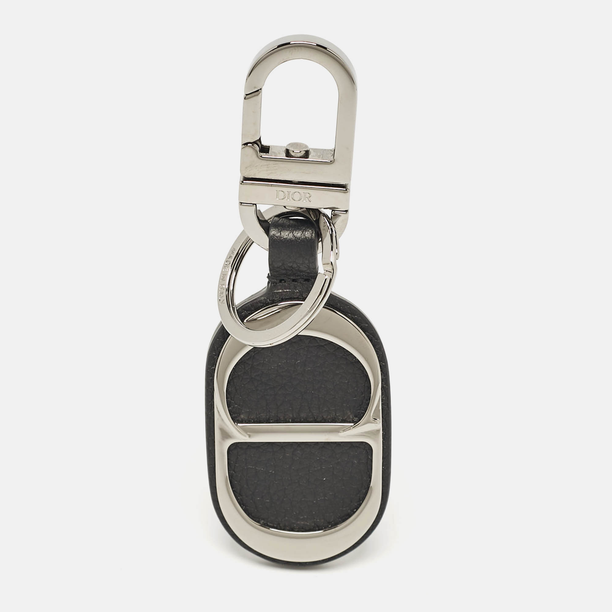 

Dior Black Leather CD Icon Signature Key Ring