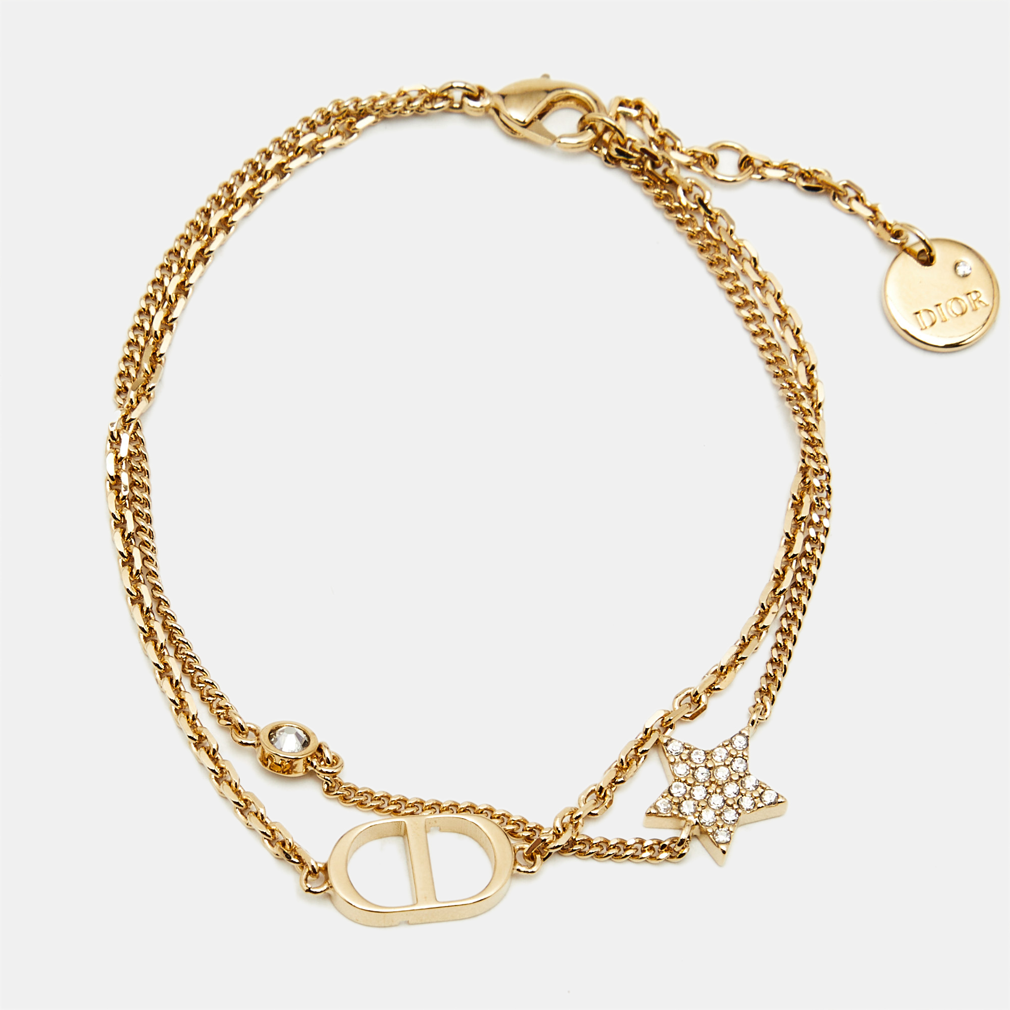 

Dior Petit CD Crystals Gold Tone Bracelet