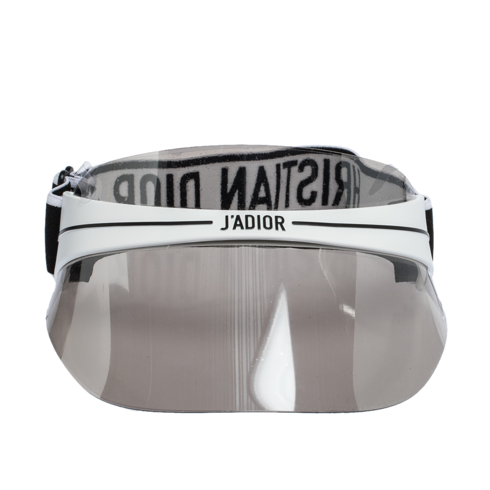 

Dior White/Silver Mirrored DiorClub1 Sun Visor