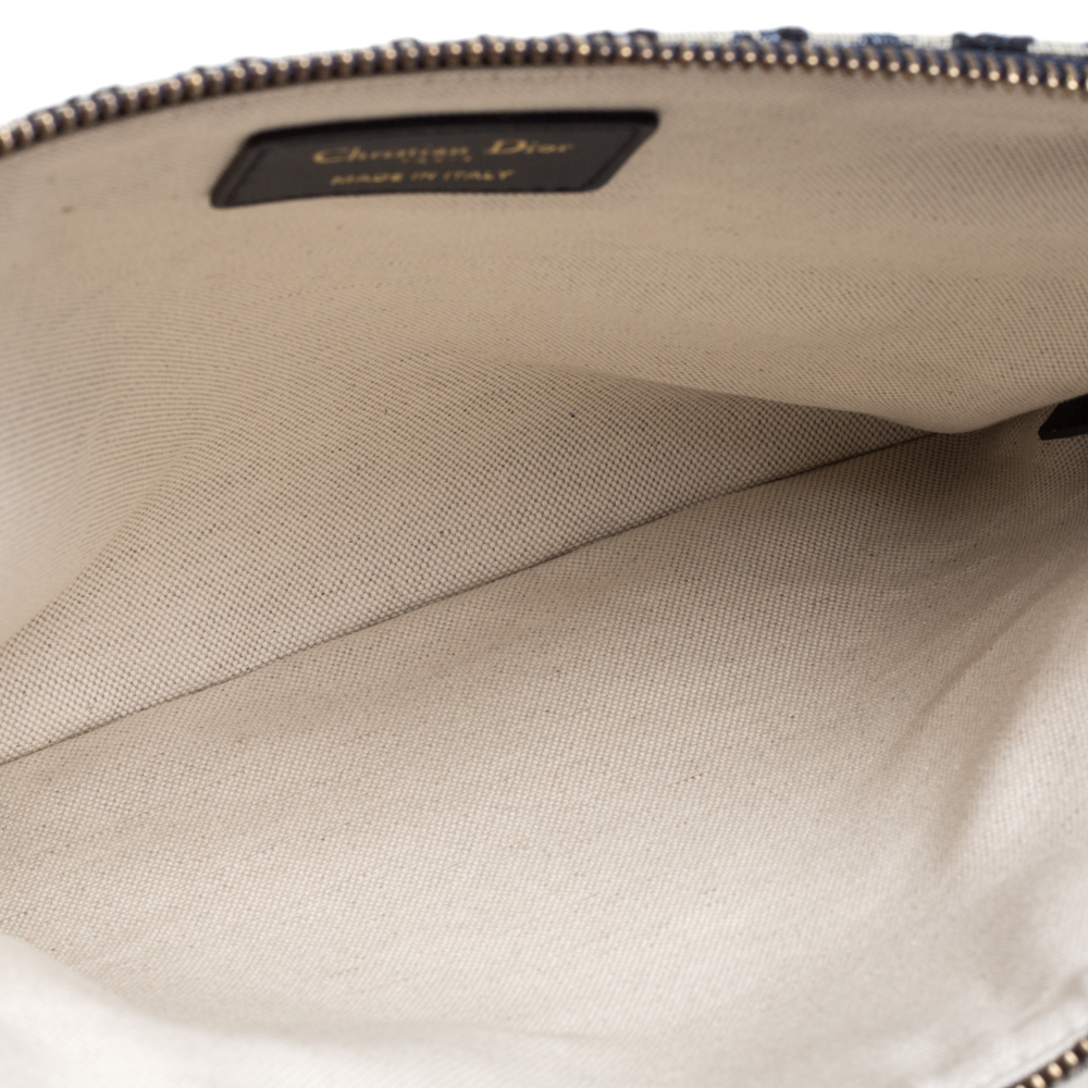 

Dior Blue Oblique Canvas Travel Kit Pouch