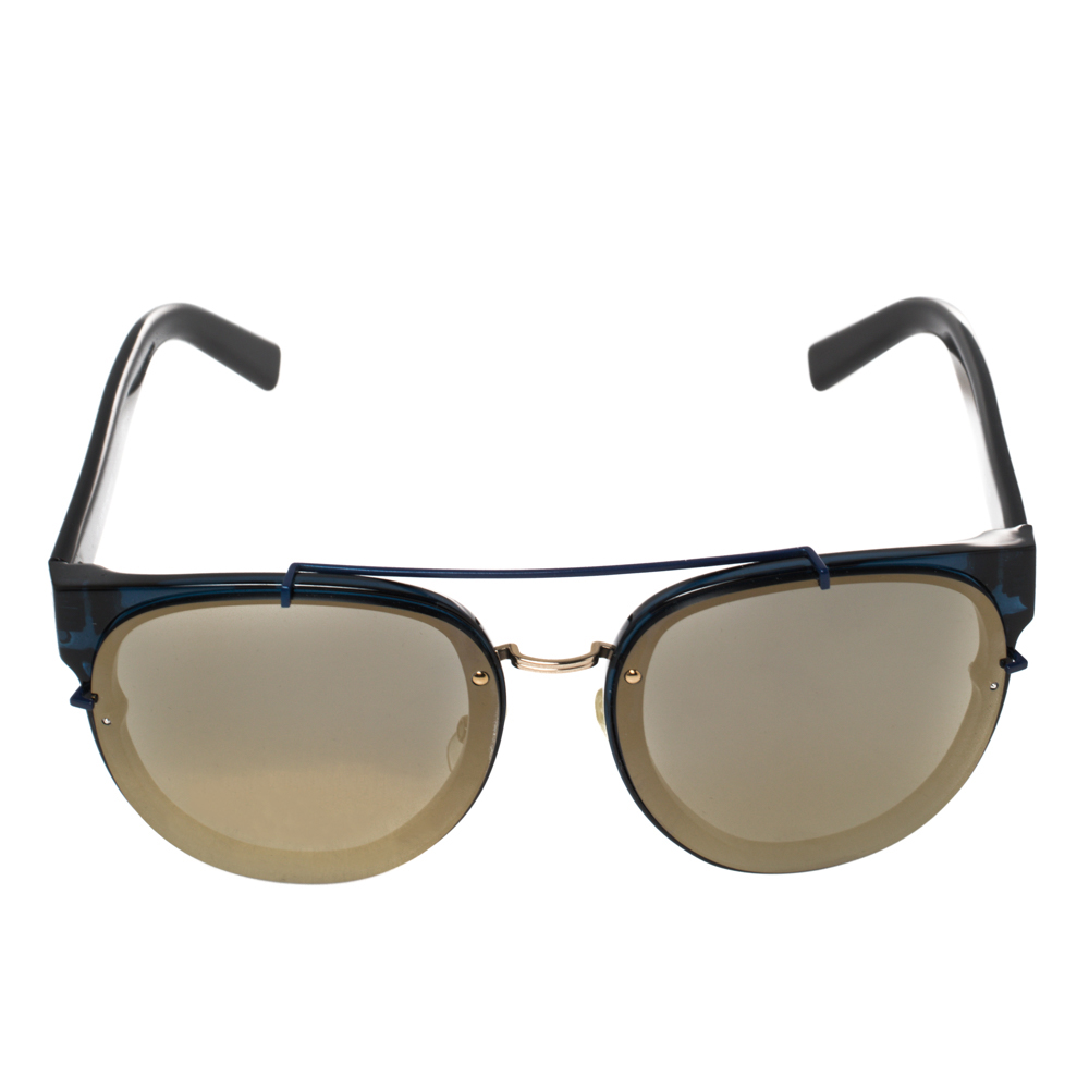 

Dior Blue/Gold Mirror Blacktie143S Round Sunglasses