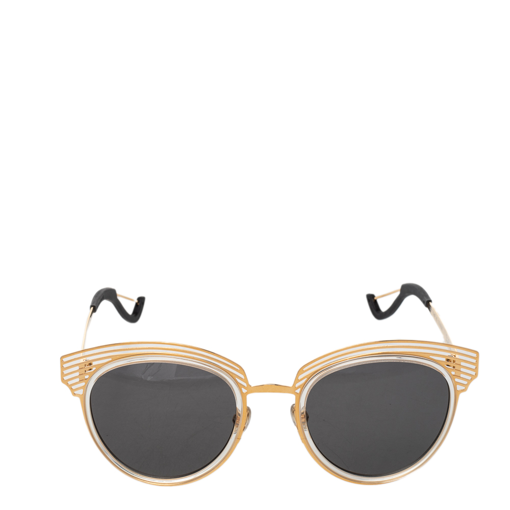 

Dior Gold Tone/Grey DiorEnigme Clubmaster Sunglasses