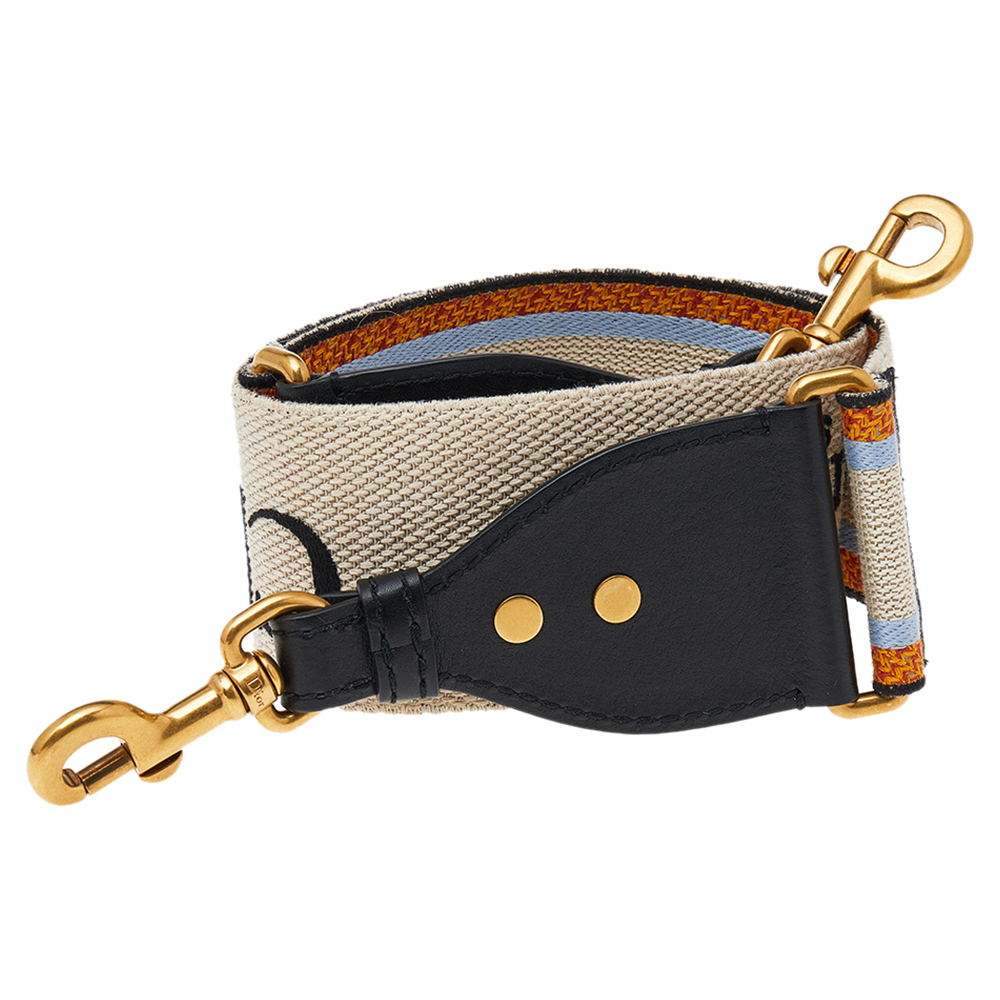 

Dior Multicolor Canvas and Leather Shoulder Bag Strap
