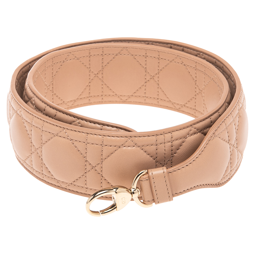 

Dior Beige Cannage Leather Shoulder Strap