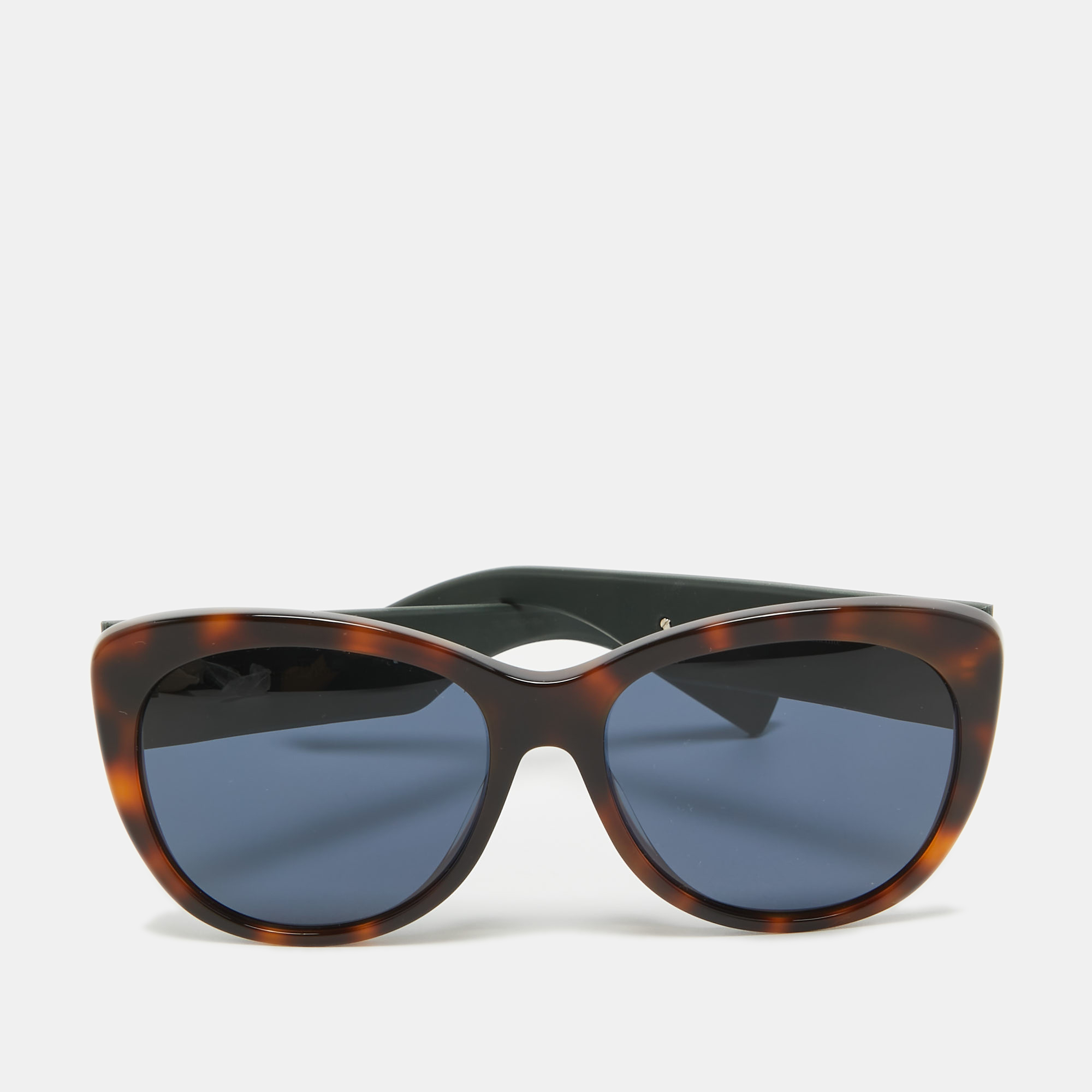 

Dior Blue/Brown BPDKU Inedite Crystals Embellished Cat Eye Sunglasses