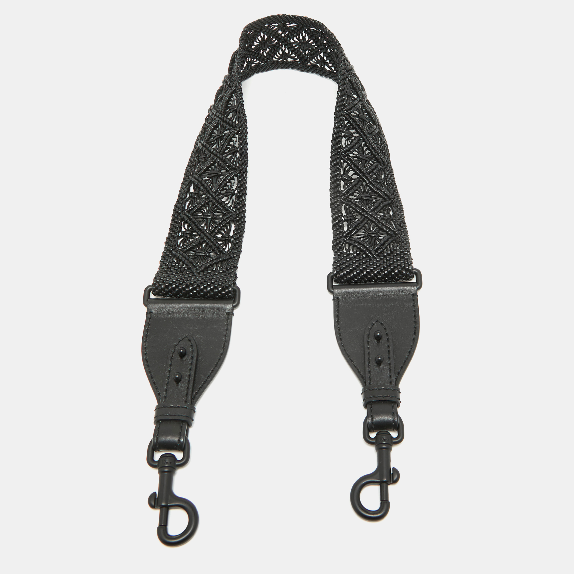 

Dior Black Lasercut Leather Shoulder Bag Strap
