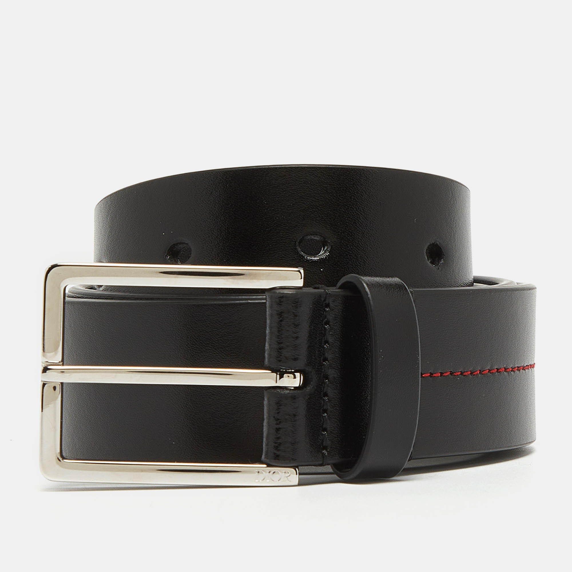 

Dior Black Leather Buckle Belt