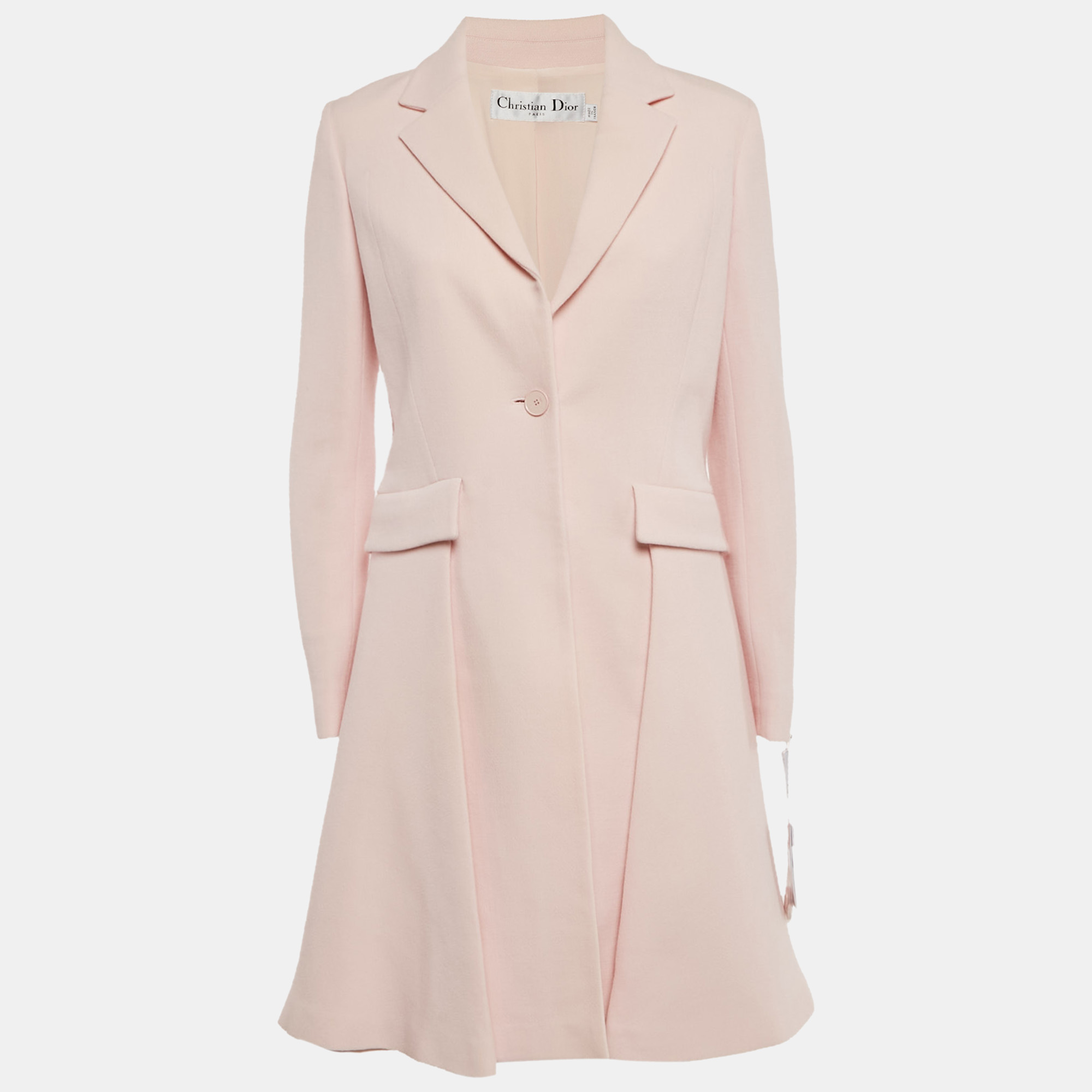 

Dior Pink Wool Mid-Length Coat M