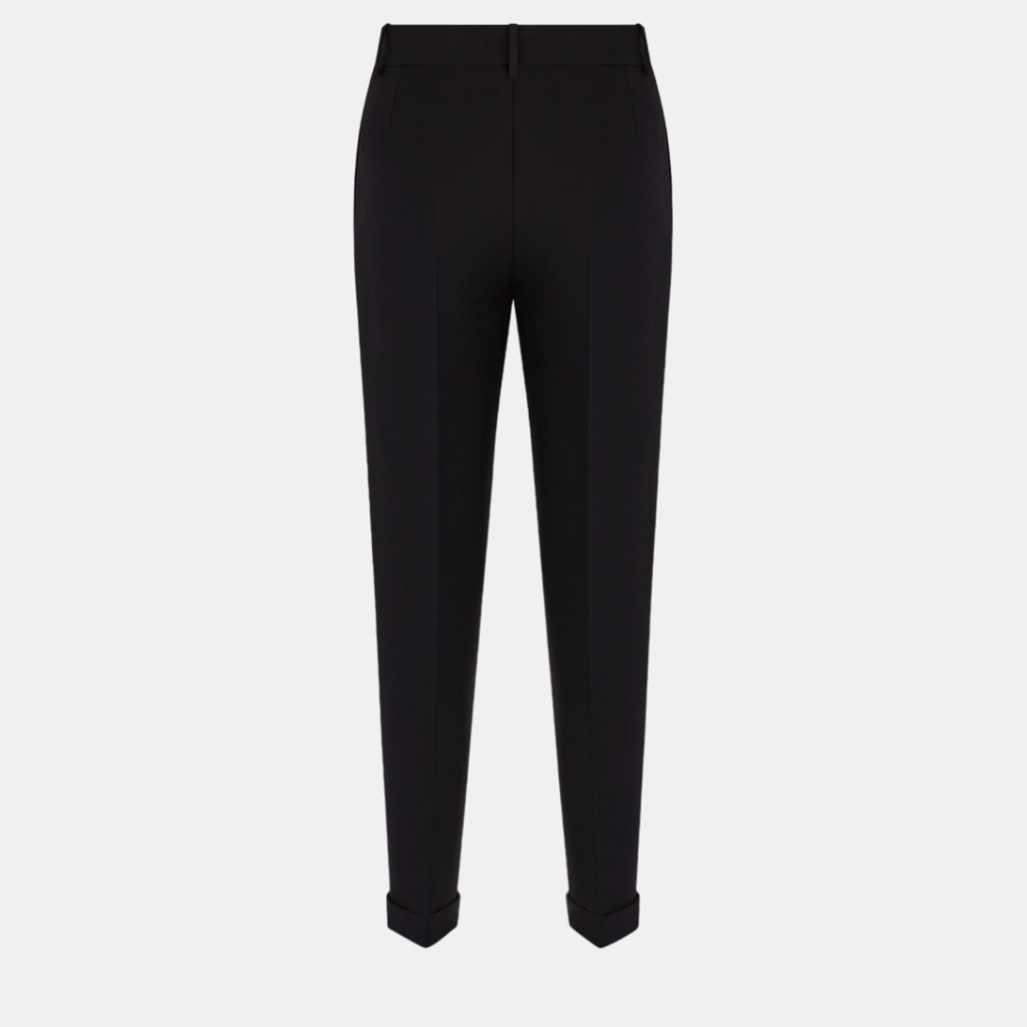 

Christian Dior Black Wool silk Pants