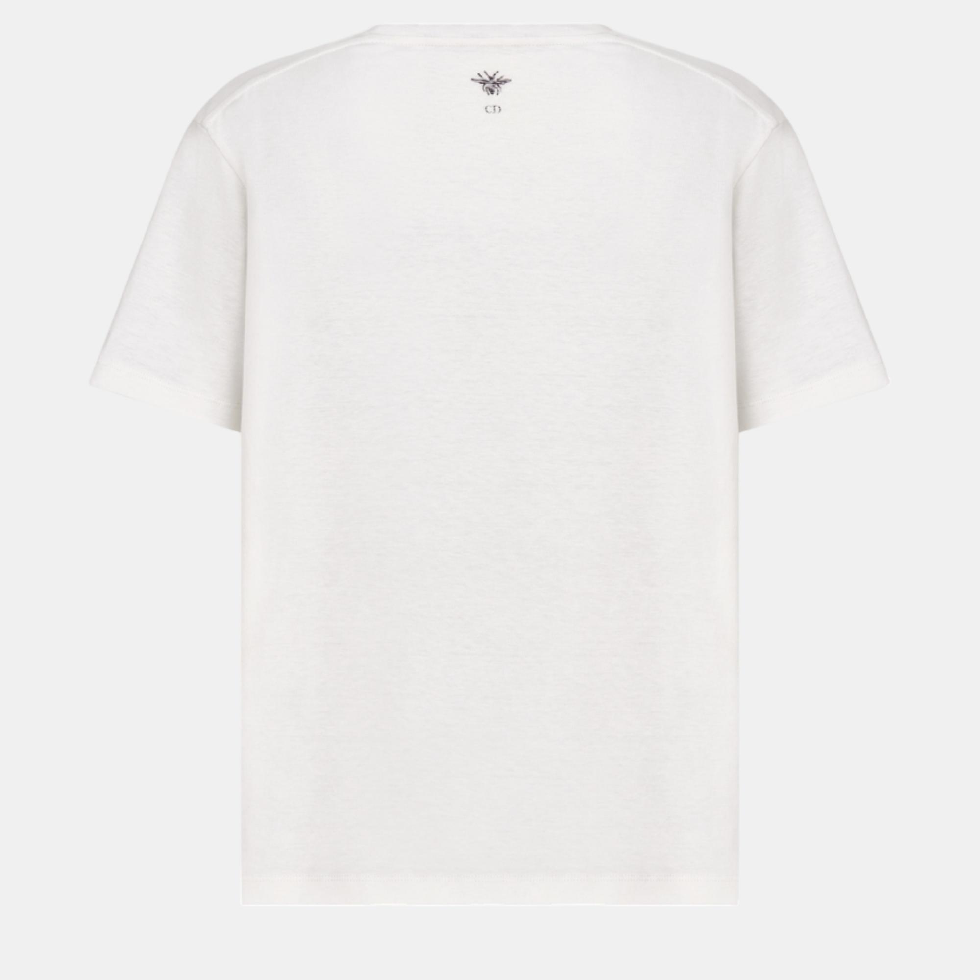 

Christian Dior White Cotton, linen Tshirt