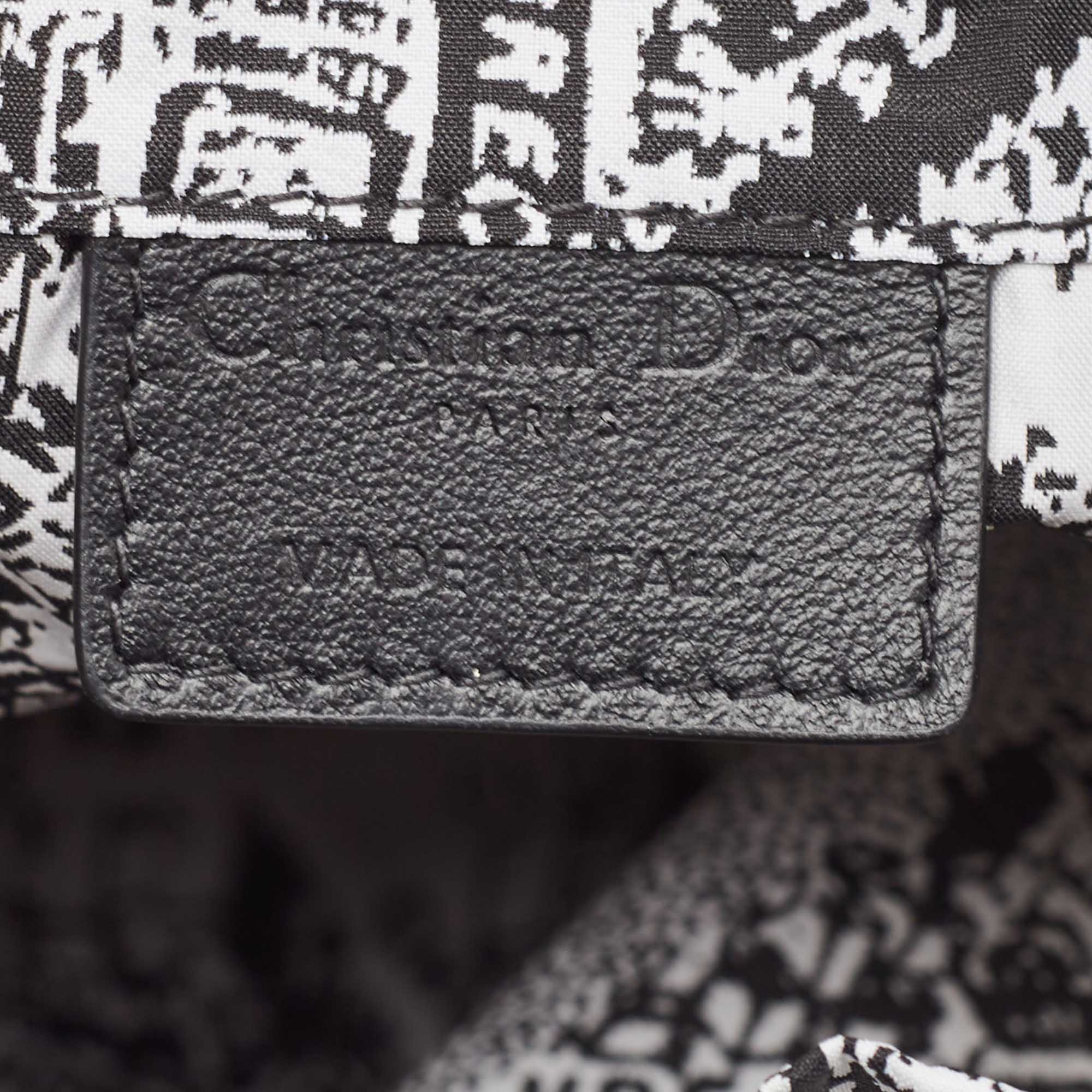 Dior Black/White Plan De Paris Nylon Diortravel Pouch 