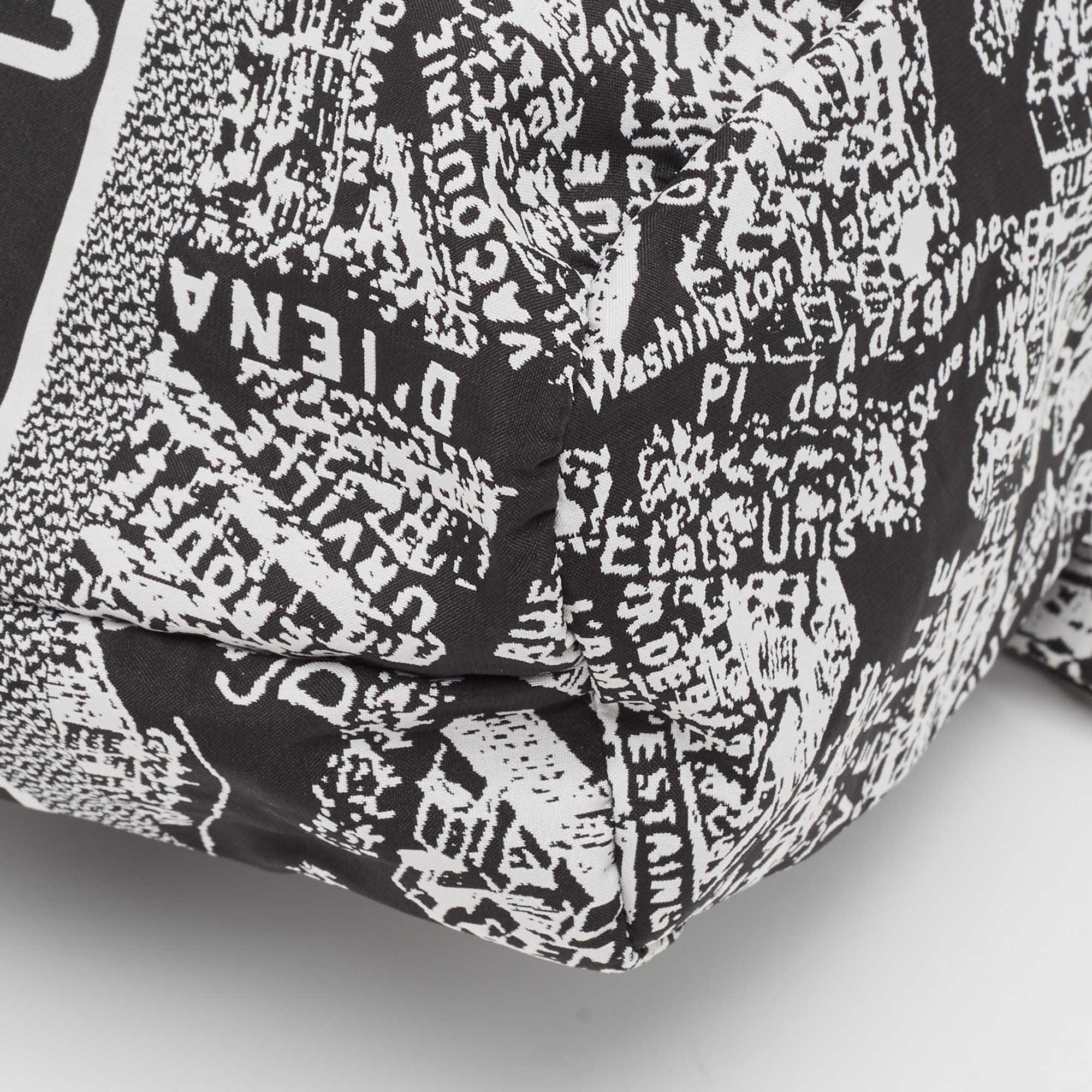 Dior Black/White Plan De Paris Nylon Diortravel Pouch 