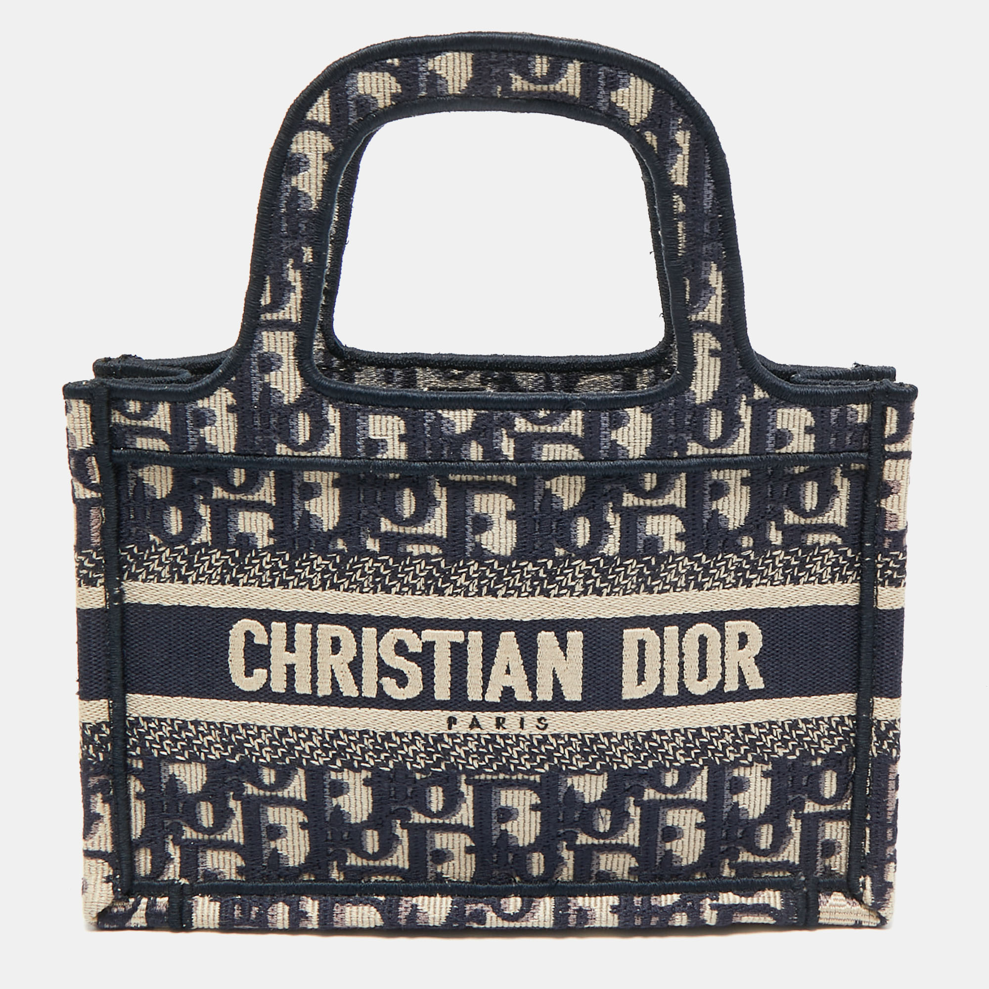 

Dior Navy Blue Oblique Canvas Mini Book Tote