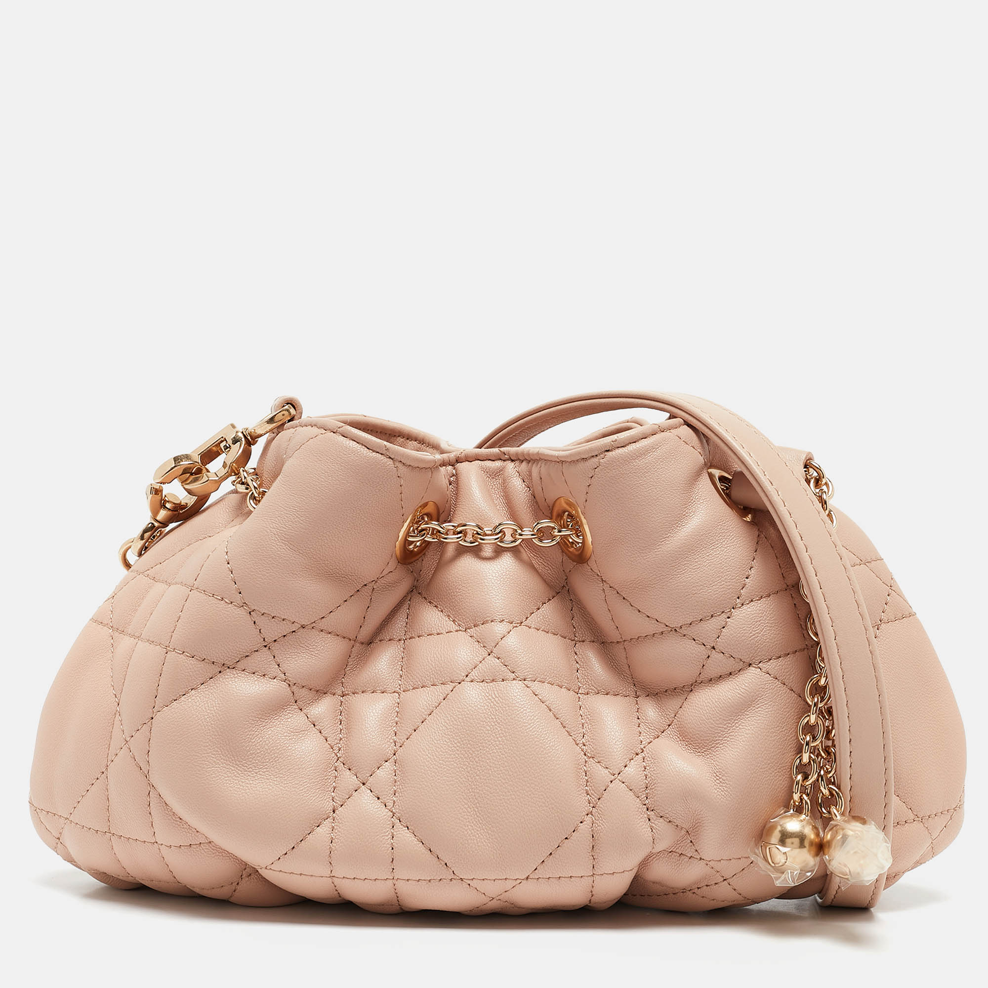 

Dior Pink Supple Macrocannage Leather Small Ammi Shoulder Bag