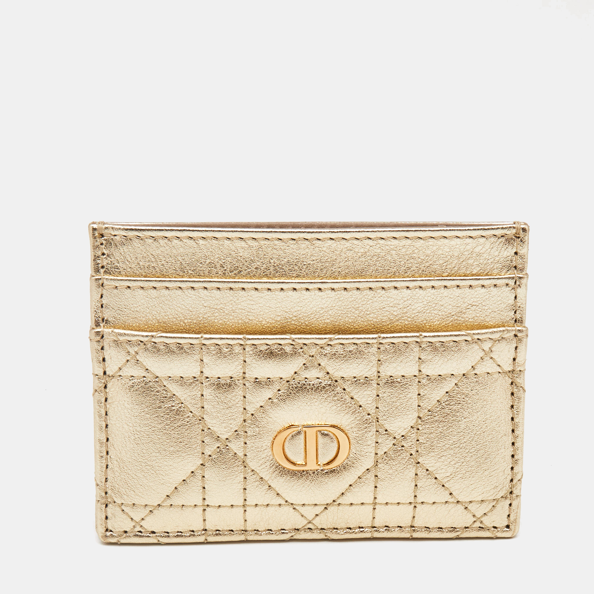 

Dior Gold Cannage Leather 30 Montaigne Card Holder