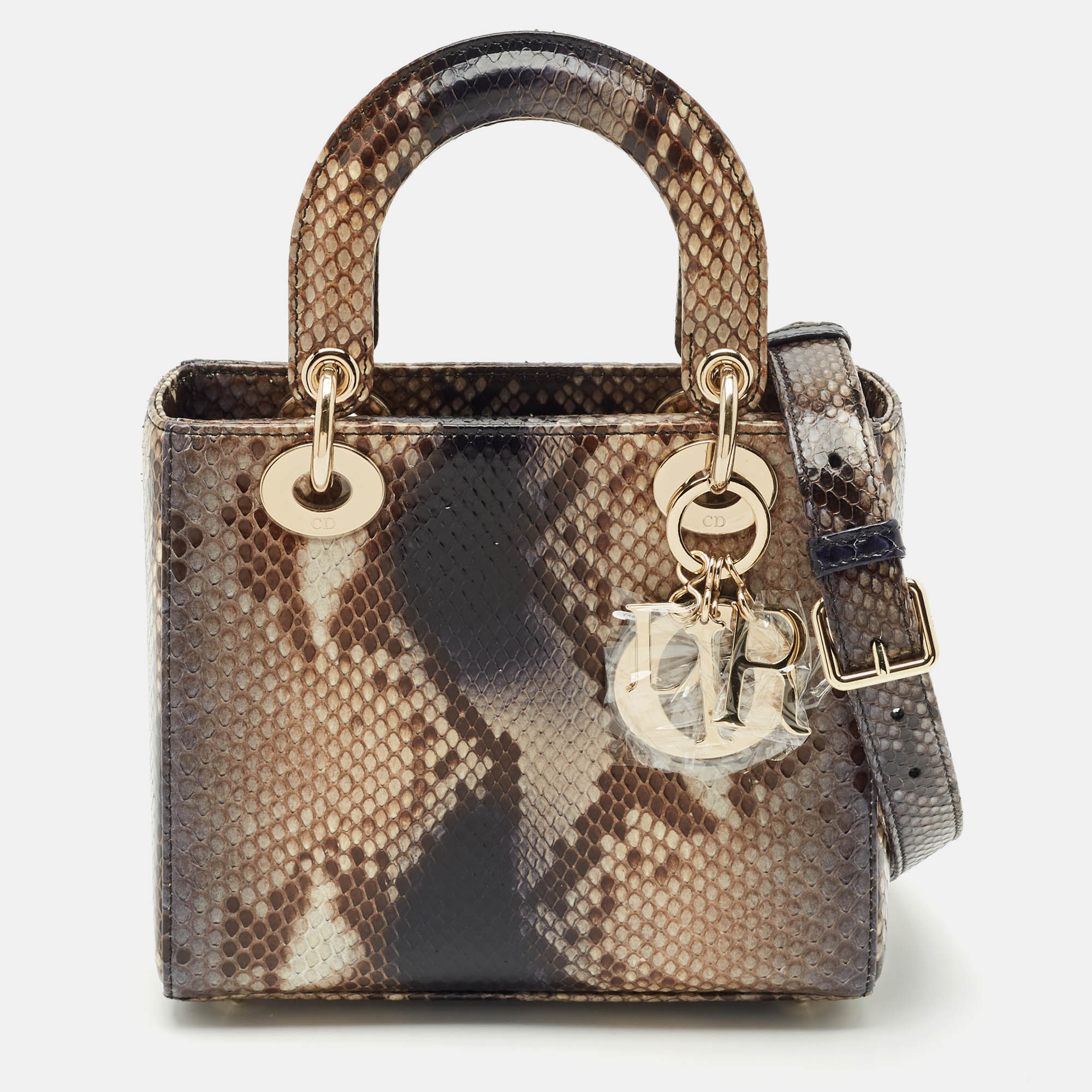

Dior Brown Python Small Lady Dior Tote