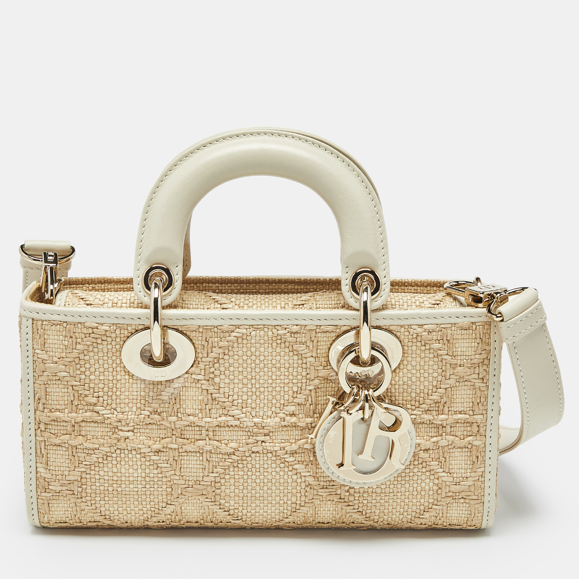 

Dior Beige Cannage Raffia Small Lady D-Joy Tote