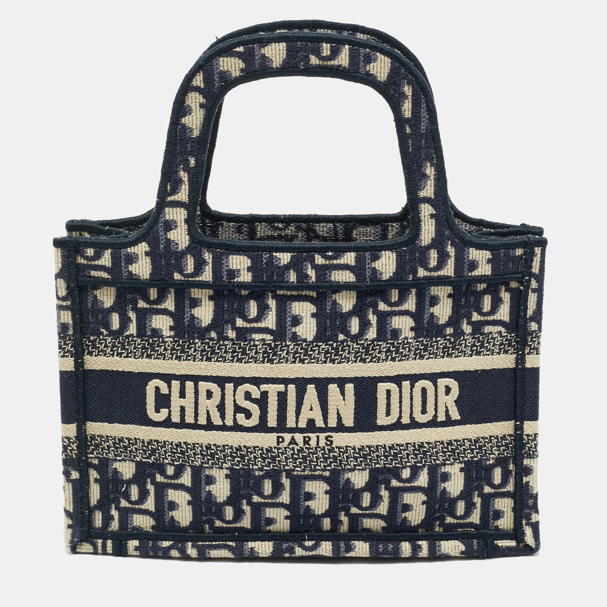 

Dior Navy Blue Oblique Canvas Mini Book Tote