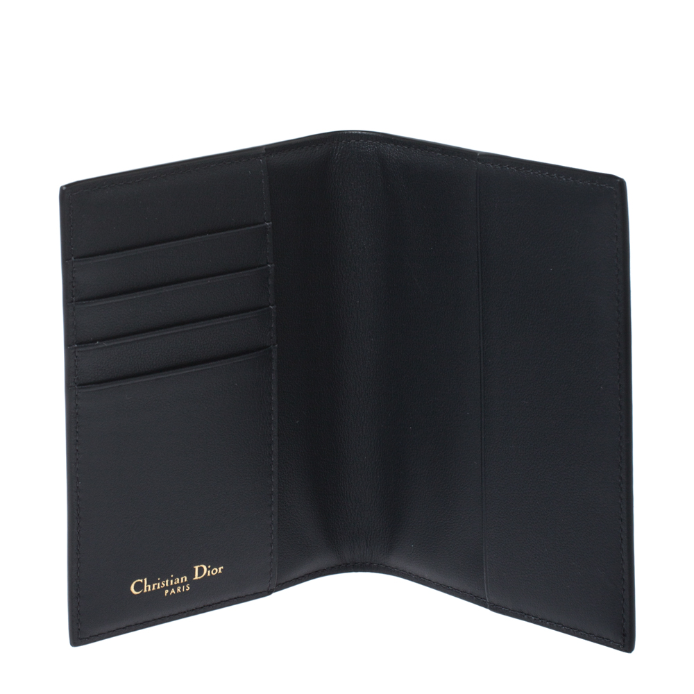 

Dior Black Oblique Canvas and Leather Passport Holder