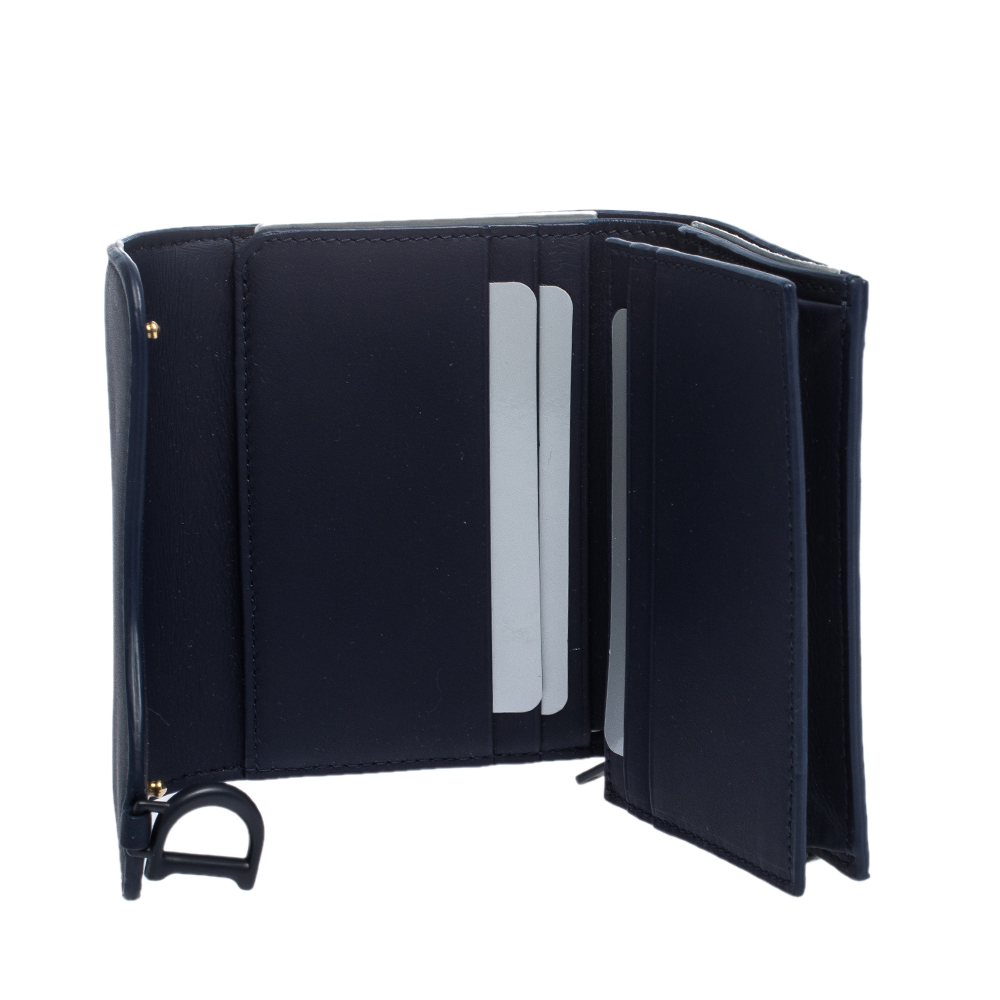 

Dior Navy Blue Leather Saddle Wallet