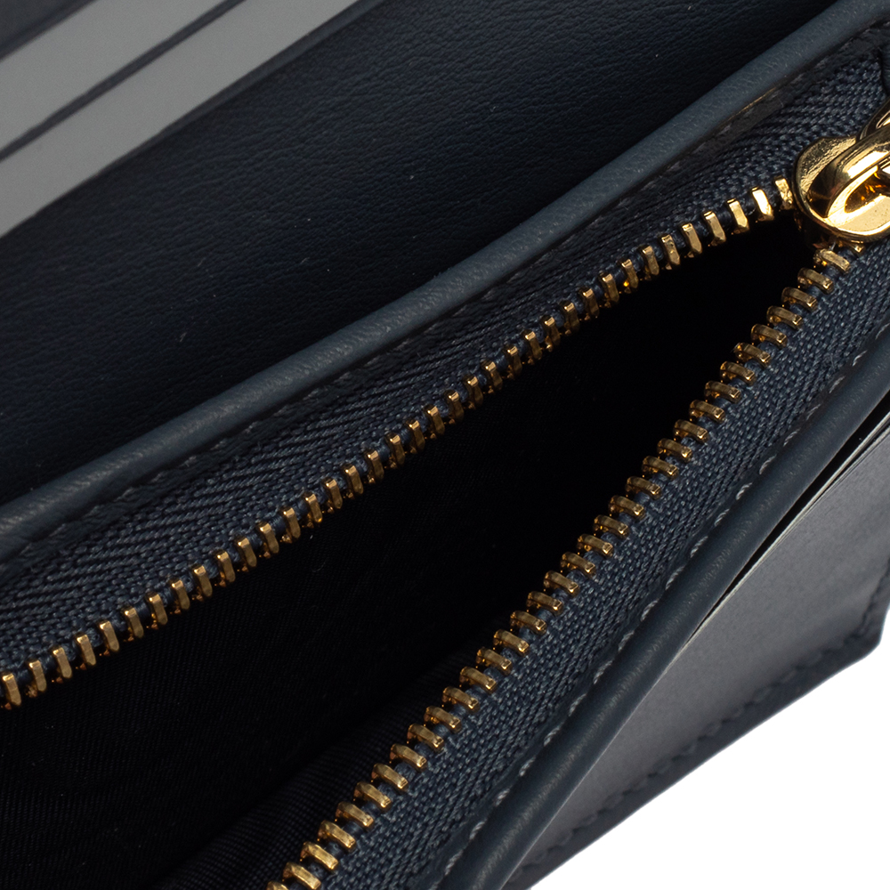 

Dior Dark Grey Cannage Patent Leather Mini Lady Dior Wallet