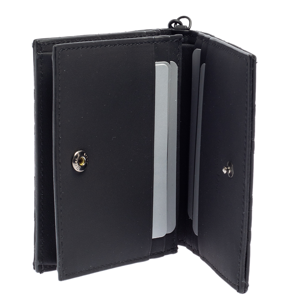 

Dior Black Ultramatte Cannage Leather Lady Dior Flap Card Holder