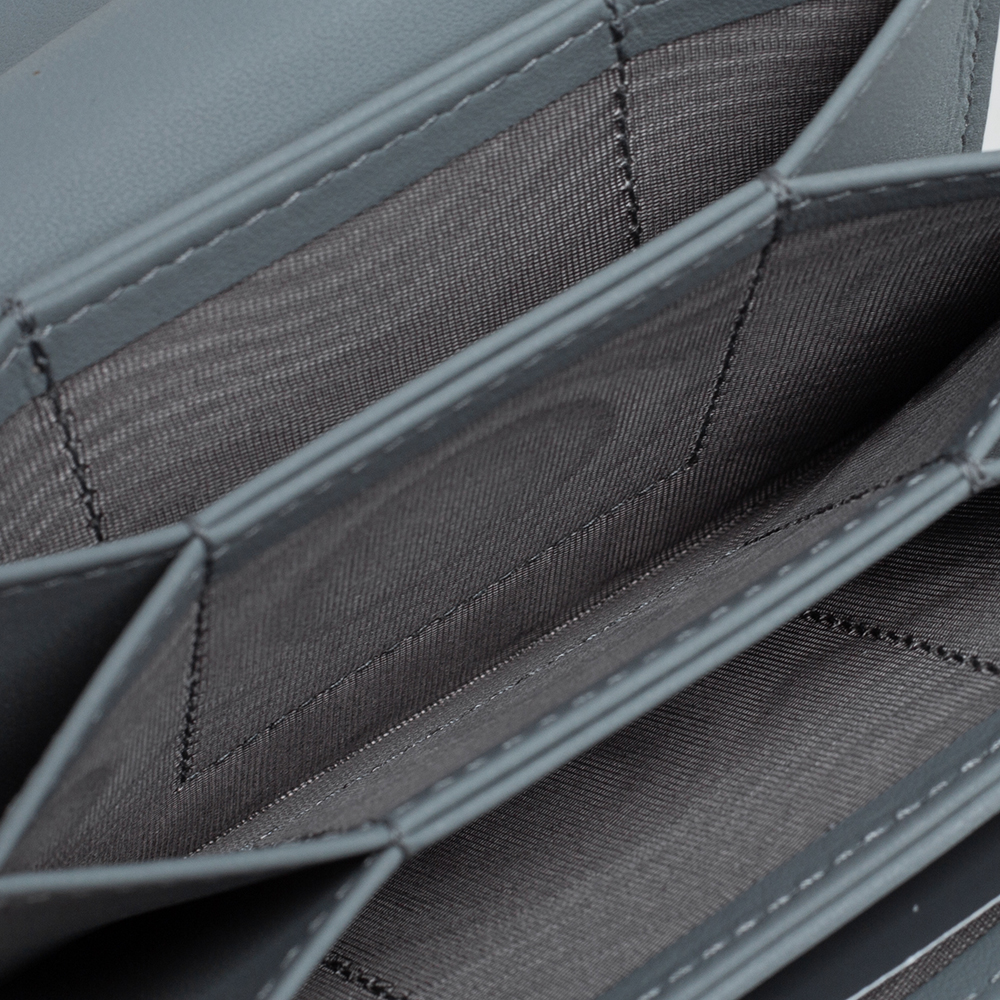 

Dior Grey Ultramatte Leather Saddle 5-Gusset Card Holder