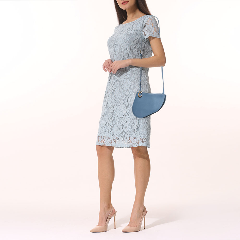 

Dior Blue Leather Saddle Triple Zip Crossbody Bag