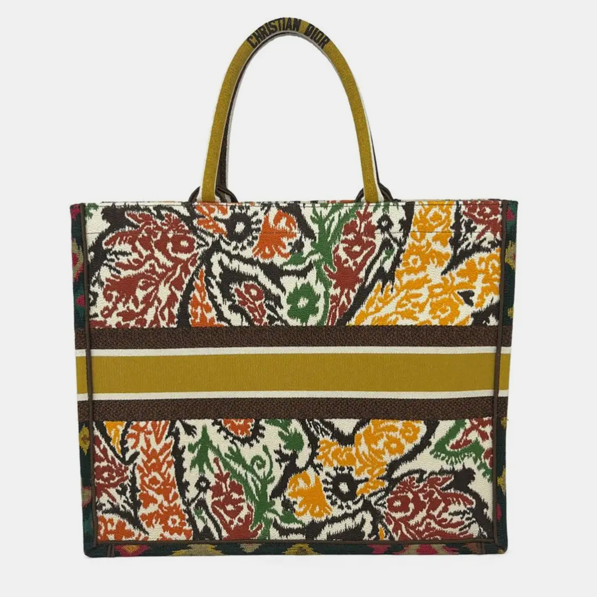 

Dior Yellow Multicolor Dior Paisley Embroidery Book Tote