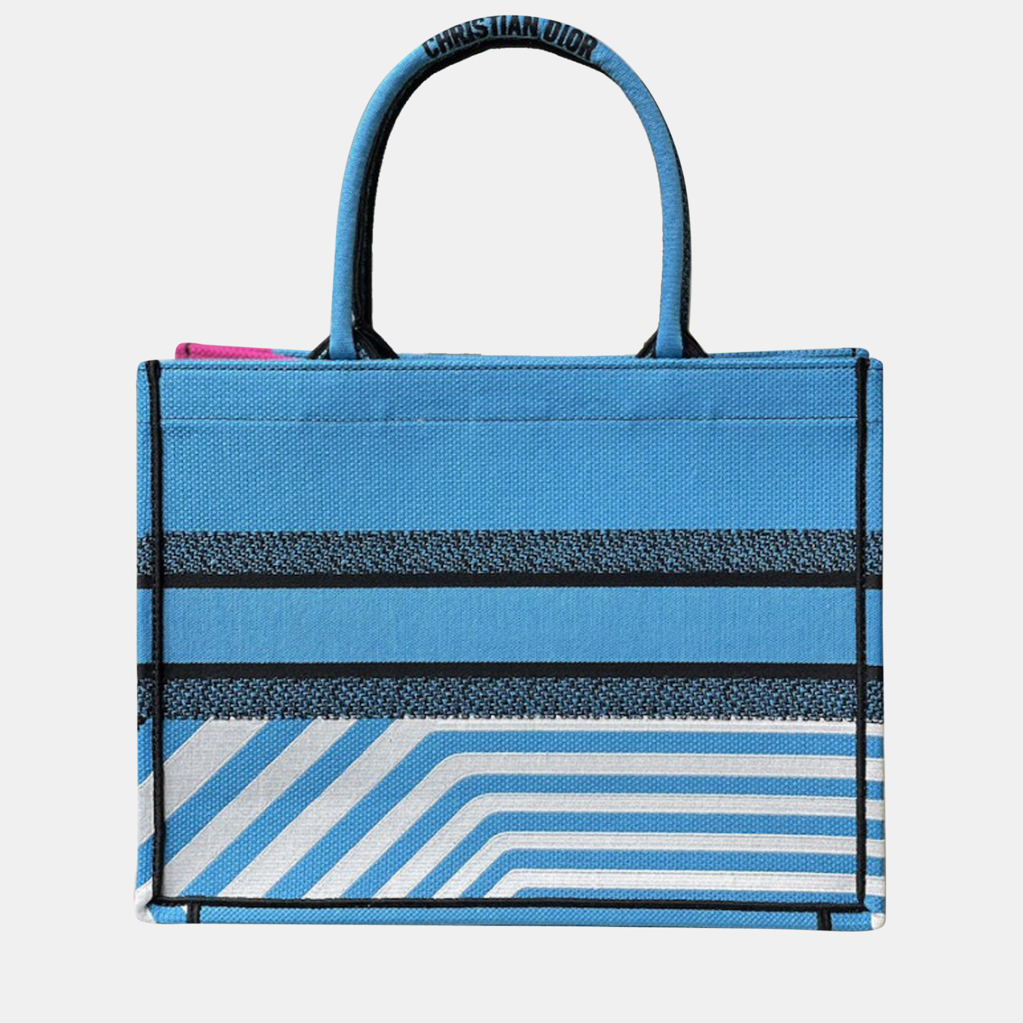 

DIOR Bright Blue and Bright Pink D-Jungle Pop Embroidery MEDIUM BOOK TOTE M1296ZRON888U