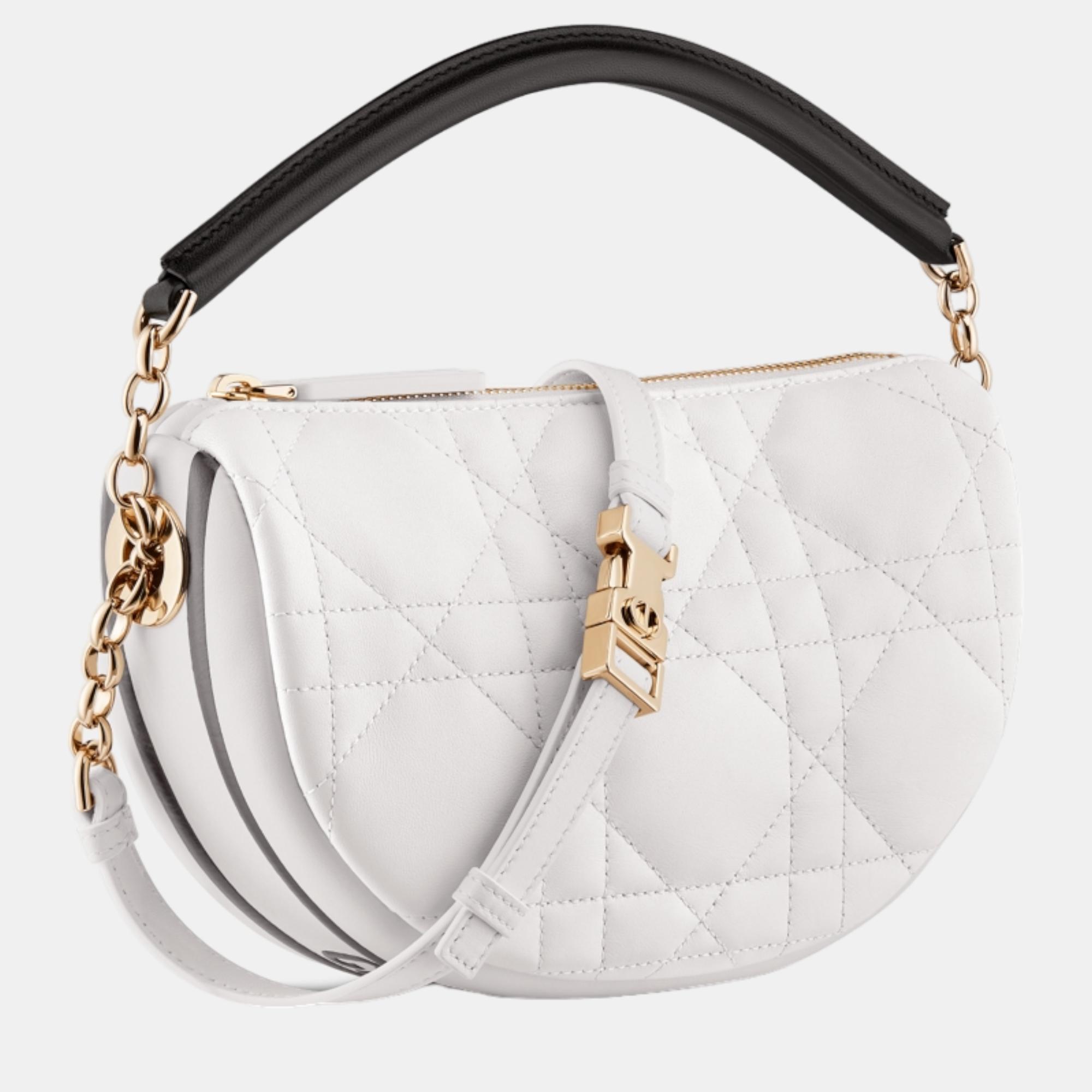 

Christian Dior White Lambskin Hobo bag