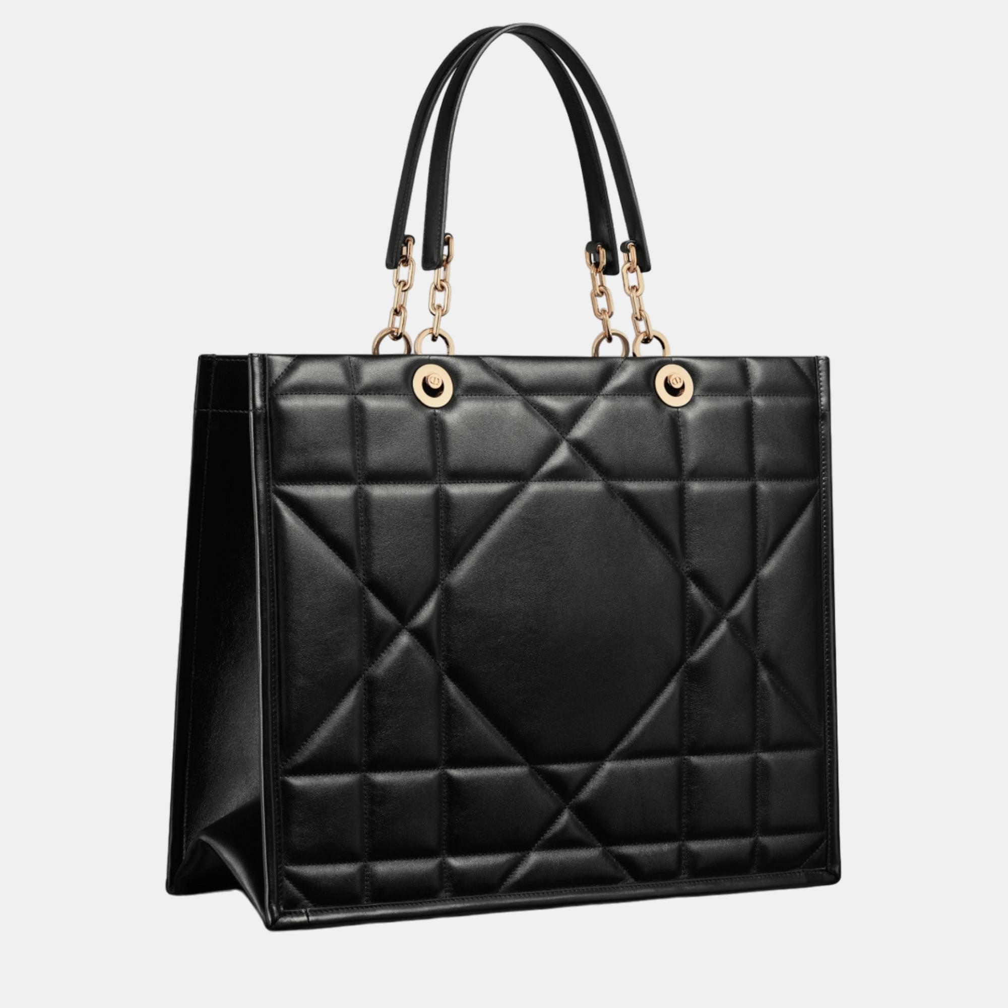 

Christian Dior Black Calfskin Tote Bag