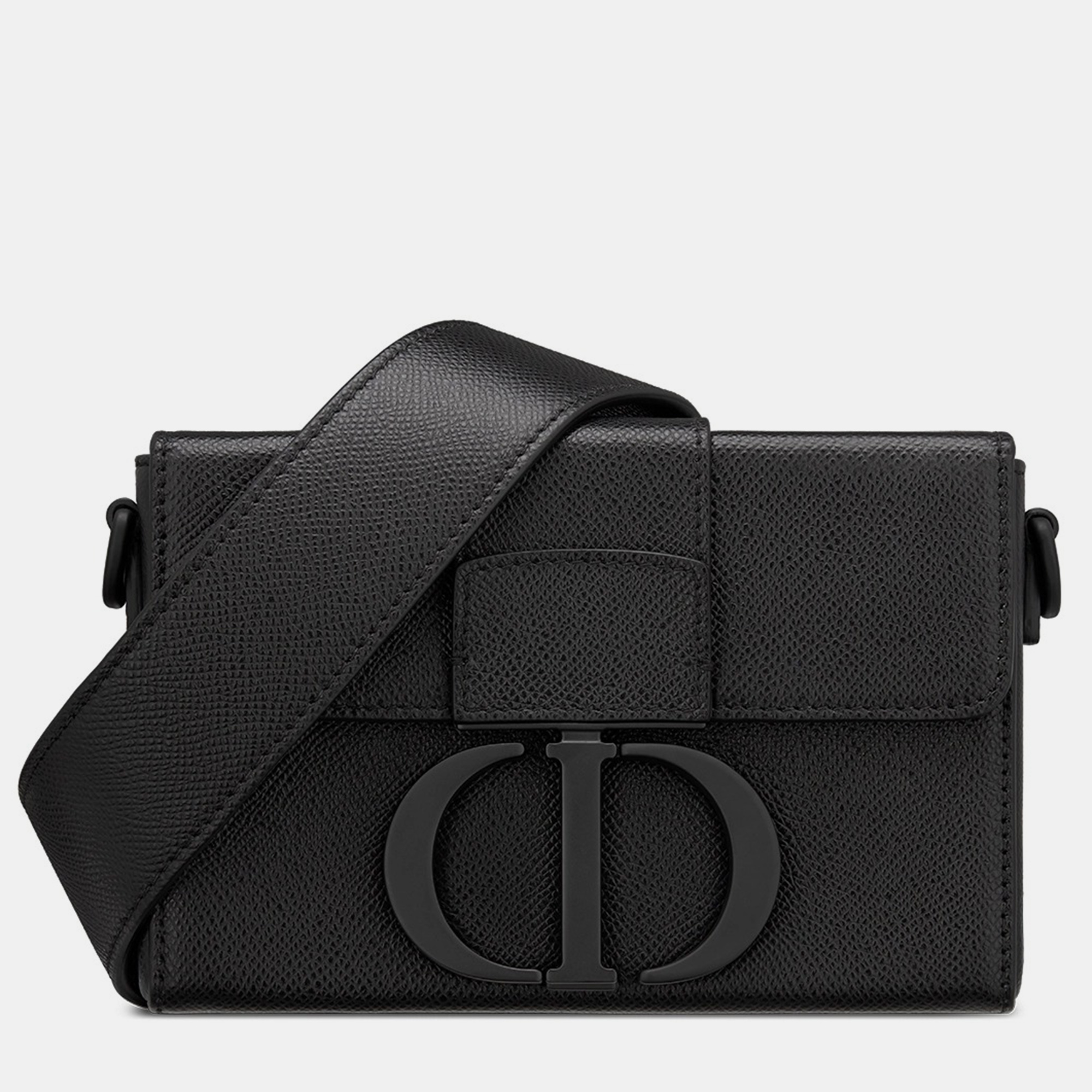 Pre-owned Dior Christian  Black Calfskin 30 Montaigne Box Bag