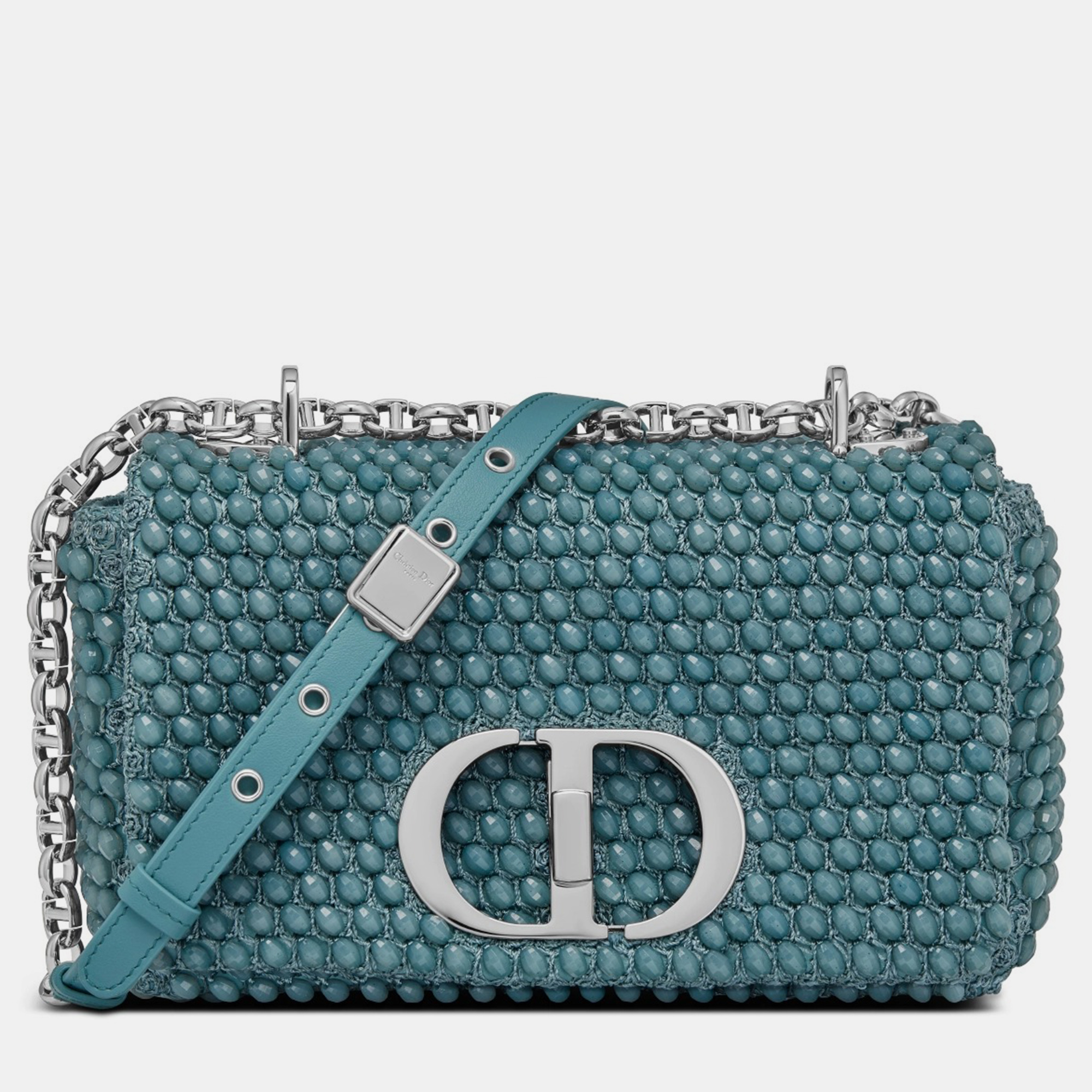 

Christian Dior Azure Blue Calfskin Small Dior Caro Bag