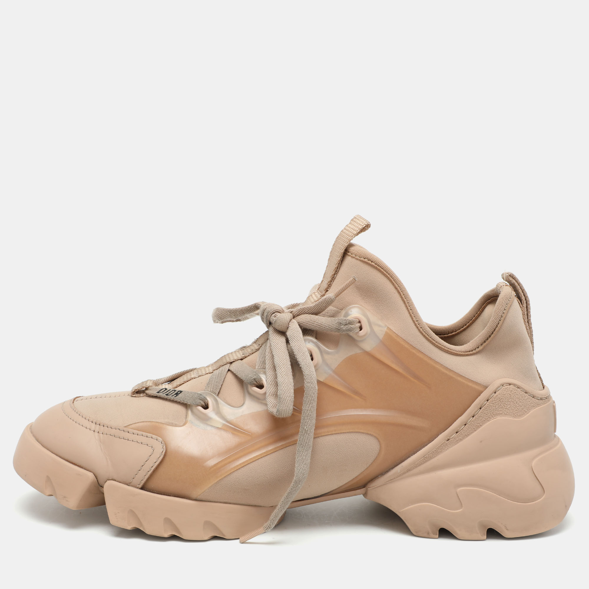 

Dior Beige Neoprene and Rubber D-Connect Low Top Sneakers Size