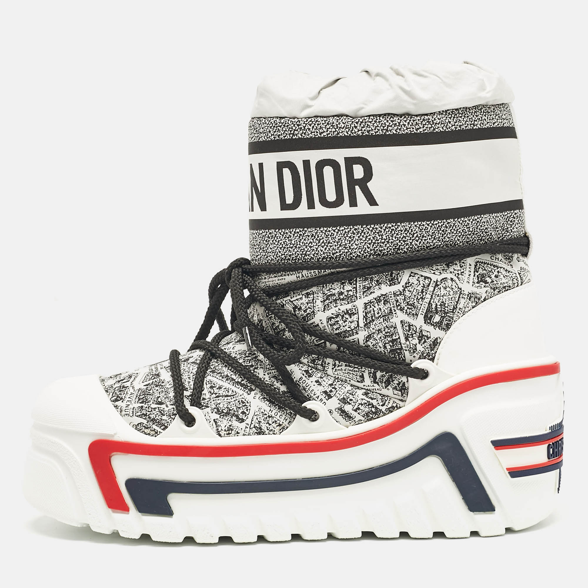 

Dior Black/White Nylon Dioralps High Top Sneakers Size 38