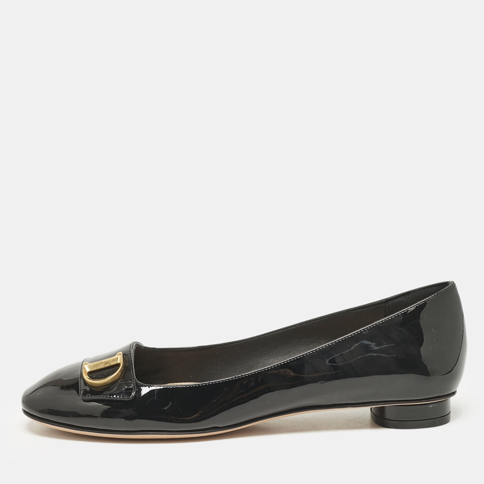 

Dior Black Patent Leather C'est Ballet Flats Size